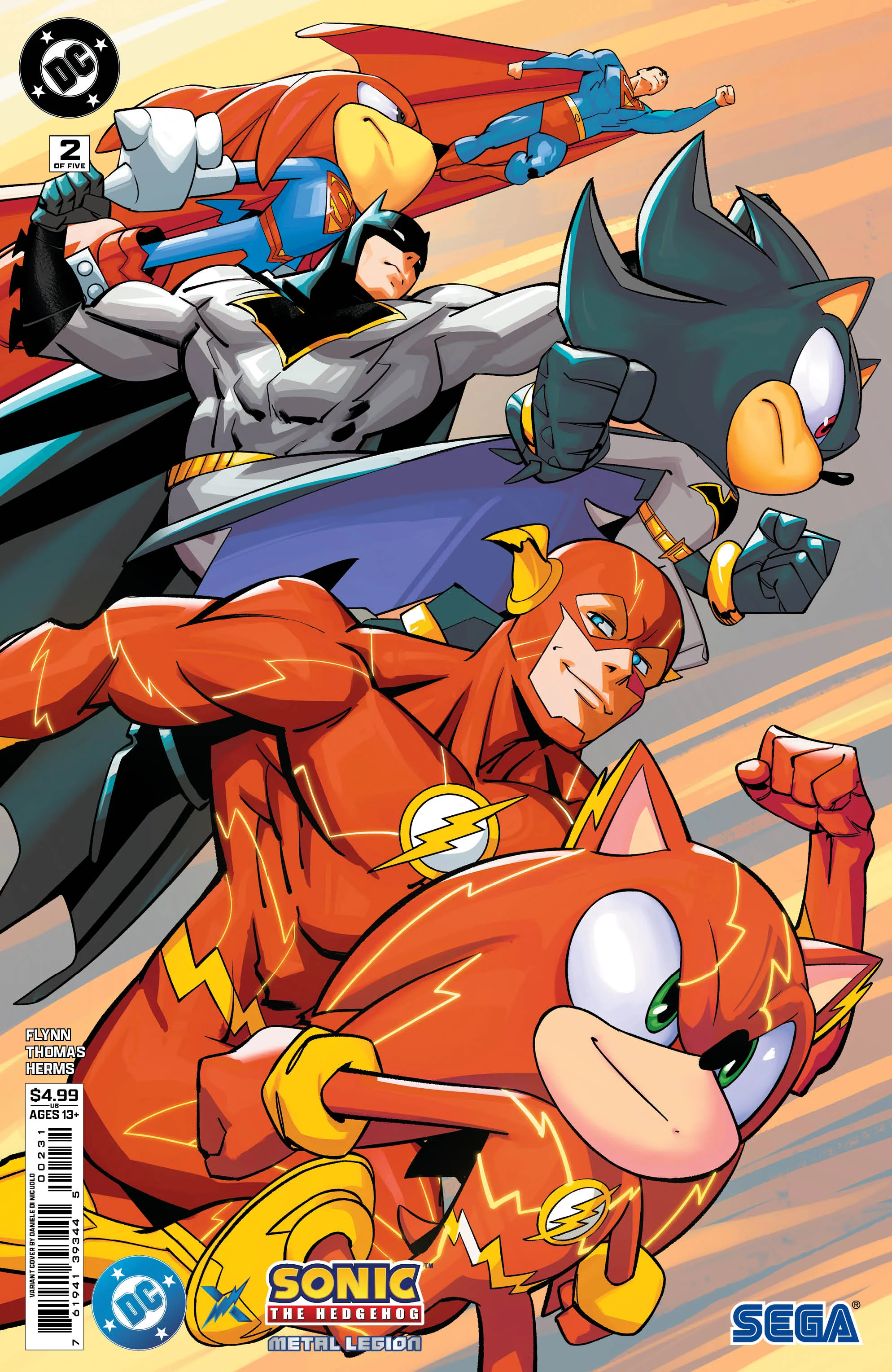 Dc X Sonic The Hedgehog The Metal Legion #2 (Of 5) C Daniele Di Nicuolo Variant (06/03/2026) Dc