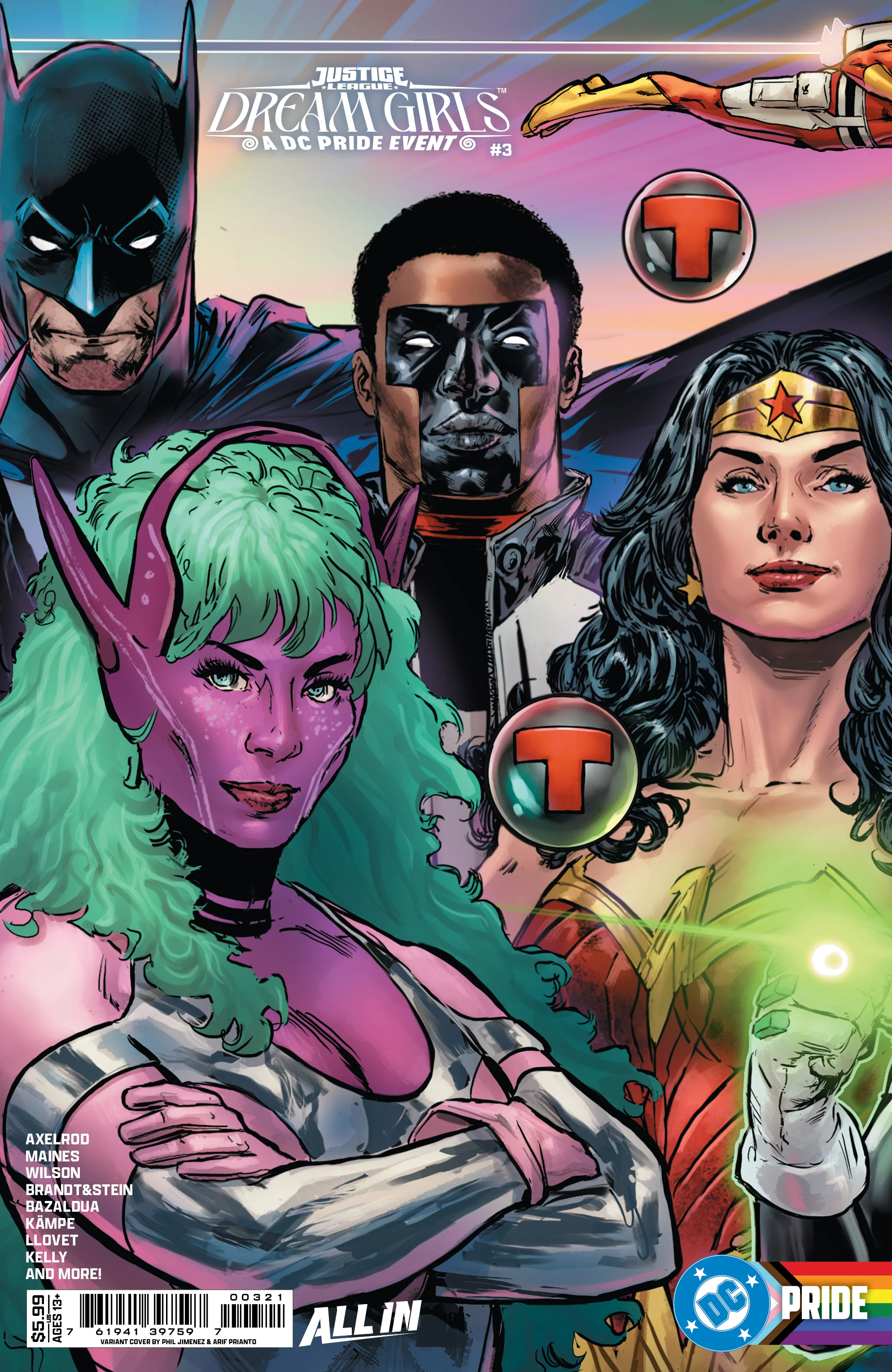 Justice League Dream Girls A Dc Pride Event #3 (Of 4) B Phil Jimenez Connecting Variant (06/17/2026) Dc