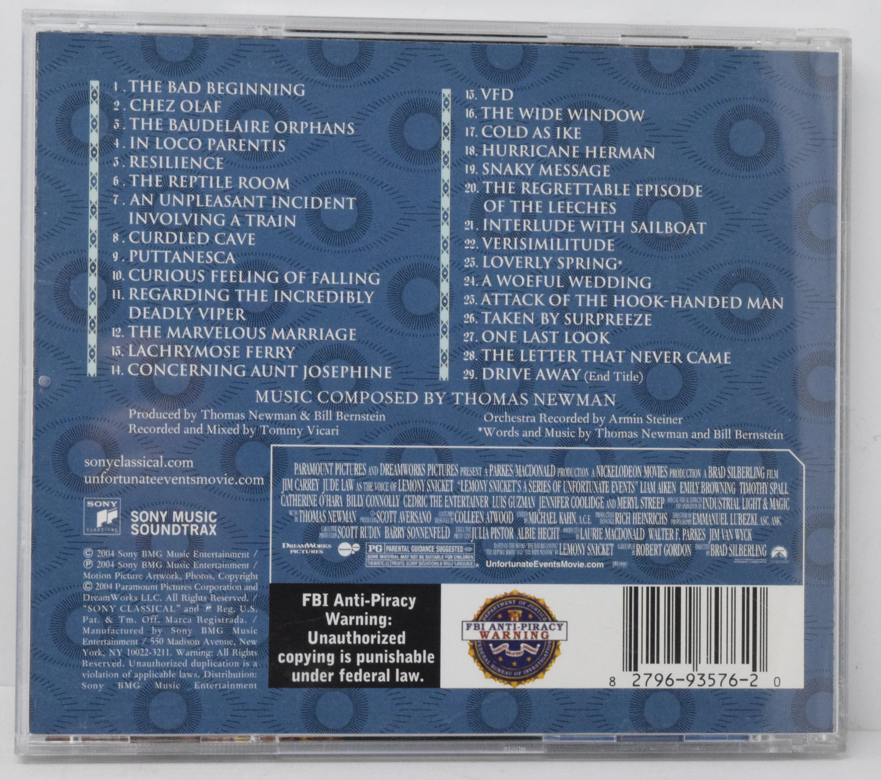 A Series Of Unfortunate Events Soundtrack CD Thomas Newman Sony - Image 2
