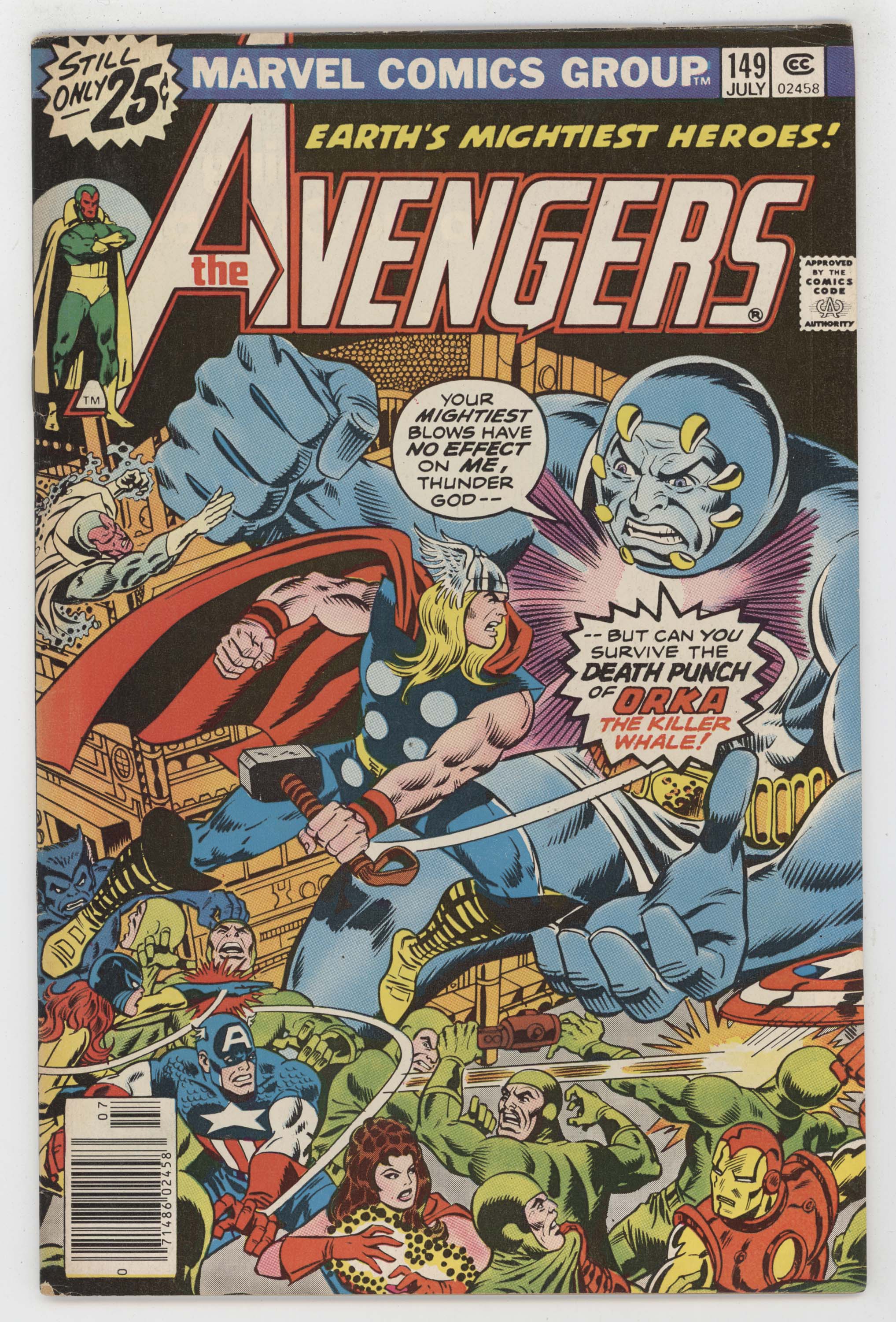 Avengers 149 Marvel 1976 VG FN Iron Man Thor Captain America George Perez
