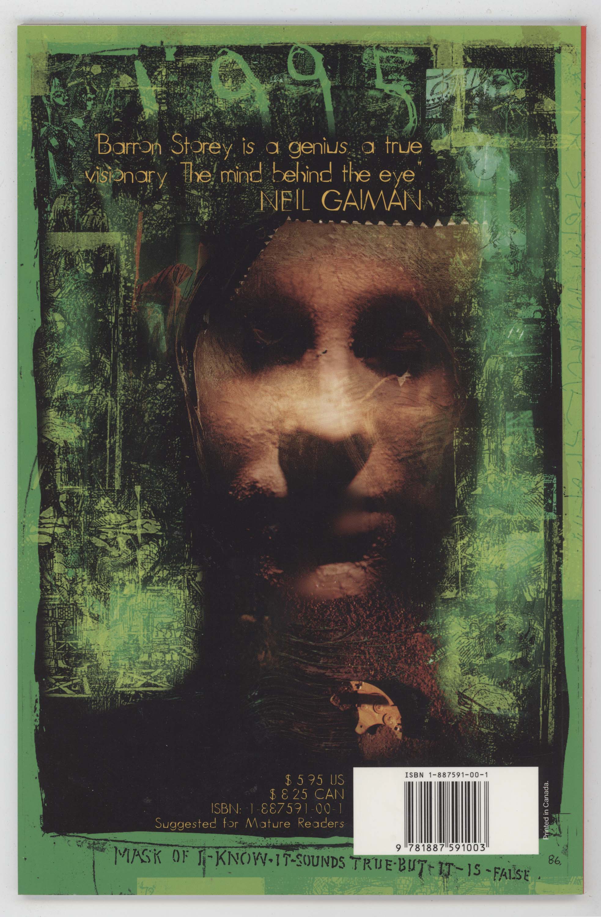 Barron Storey's Watch Annual Vanguard 1996 NM+ 9.6 Dave McKean George Pratt - Image 2