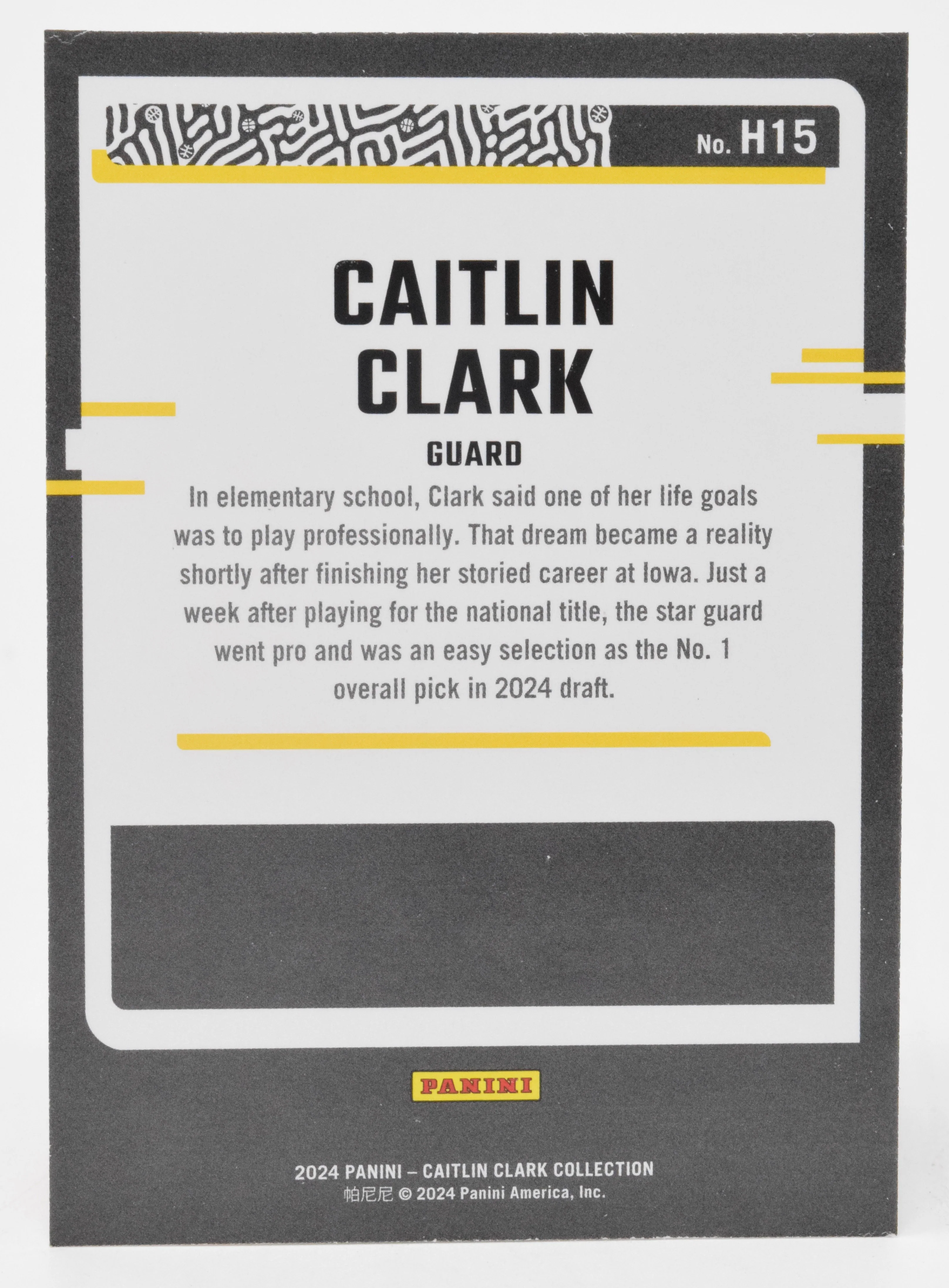 Caitlin Clark Highlights WNBA Basketball Card Panini Donruss 2024 Collection H15 - Image 2