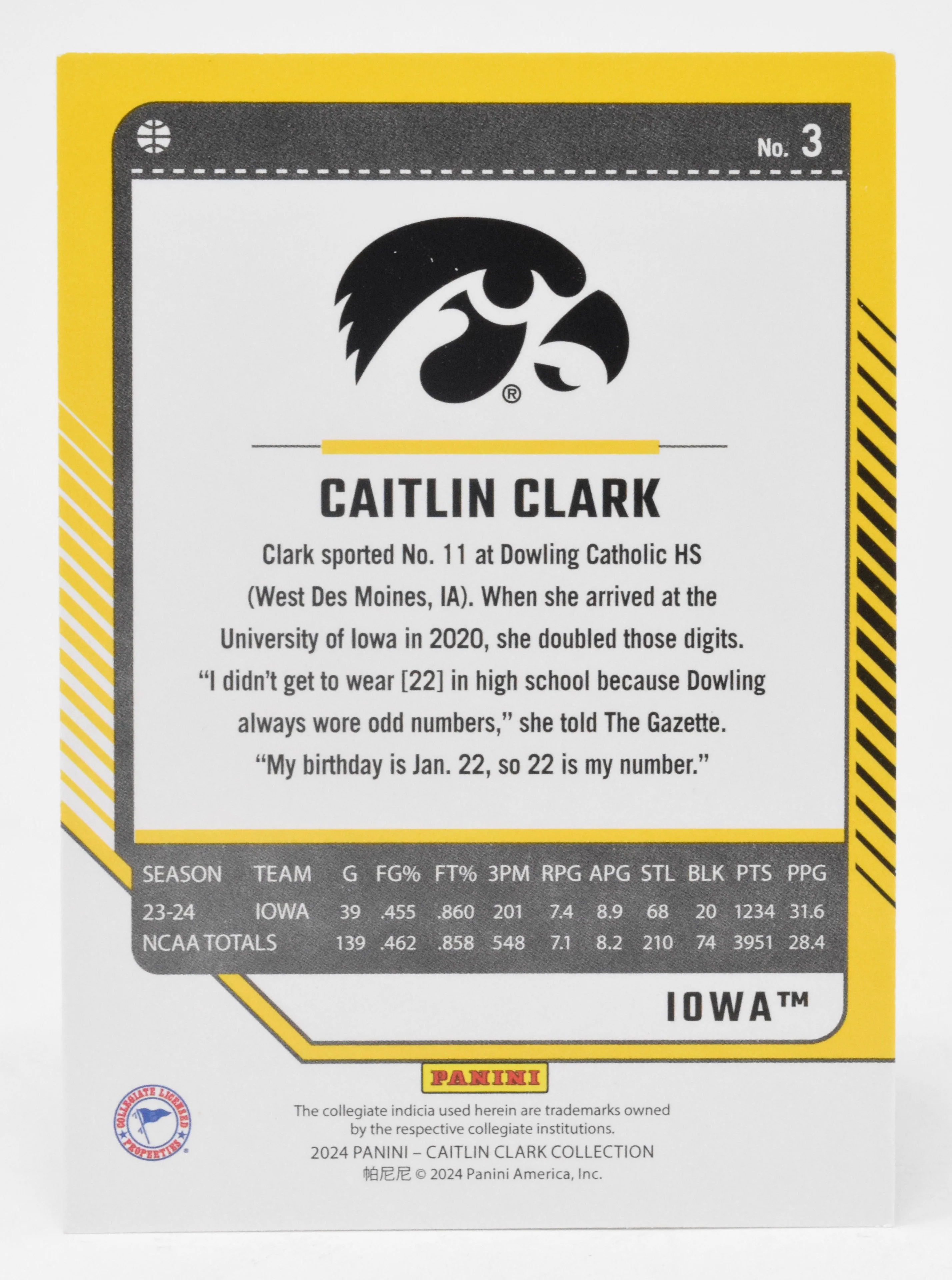 Caitlin Clark WNBA Basketball Card Panini Donruss 2024 Collection #3 - Image 2