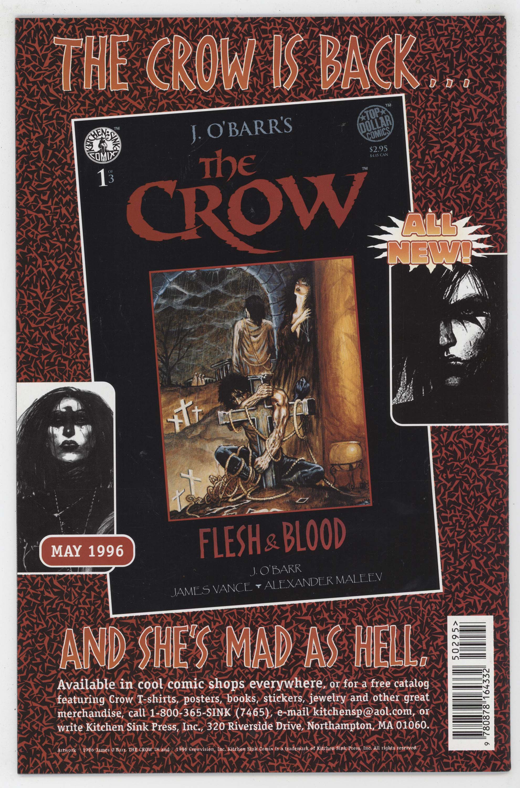 Crow Dead Time 3 Kitchen Sink 1996 VG James O'Barr Alex Maleev - Image 2