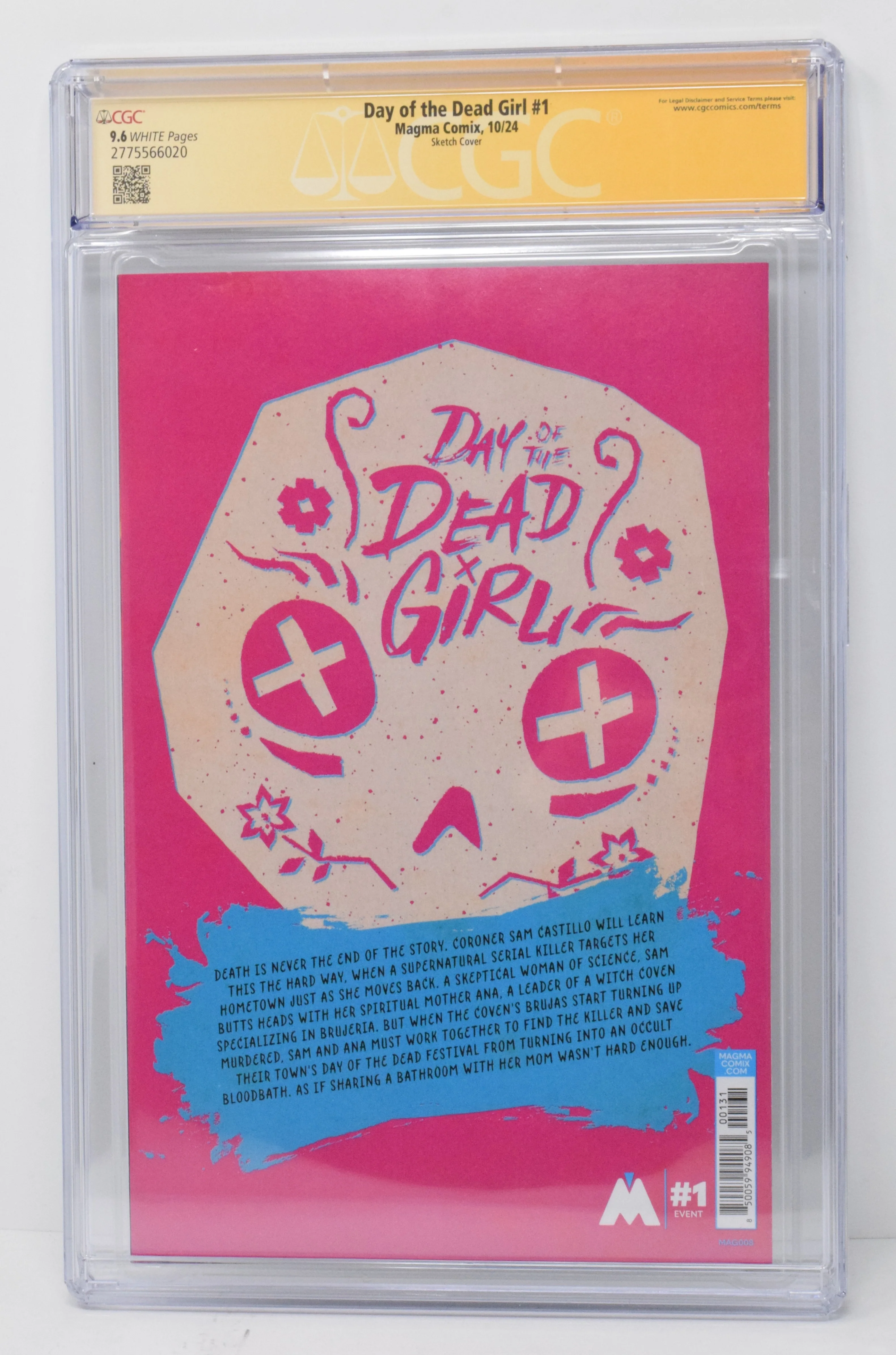 Day Of The Dead Girl #1 Belen Culebras BW SIGNED AJ Mendez Magma CGC SS 9.6 - Image 2