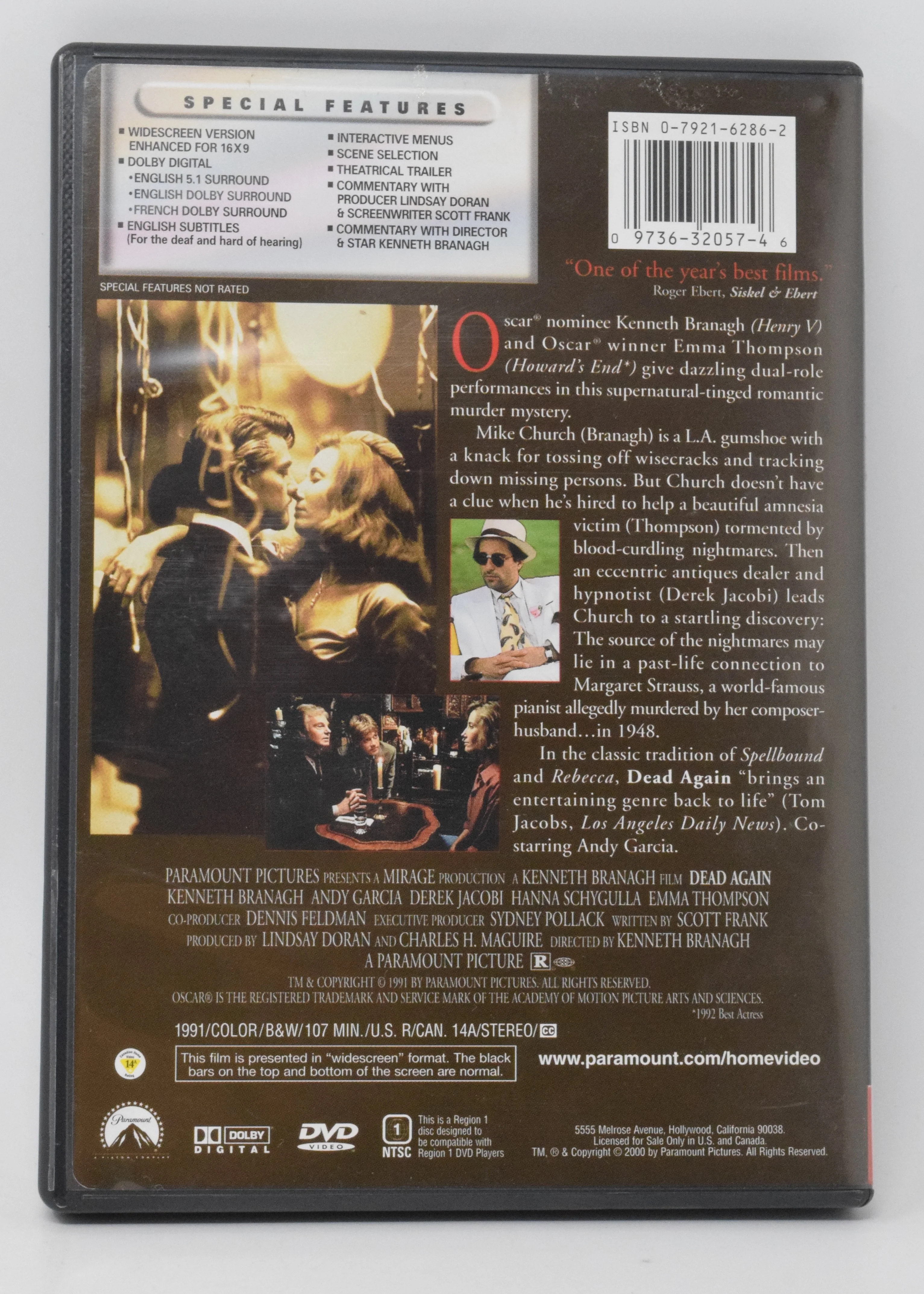Dead Again DVD Andy Garcia Widescreen - Image 2