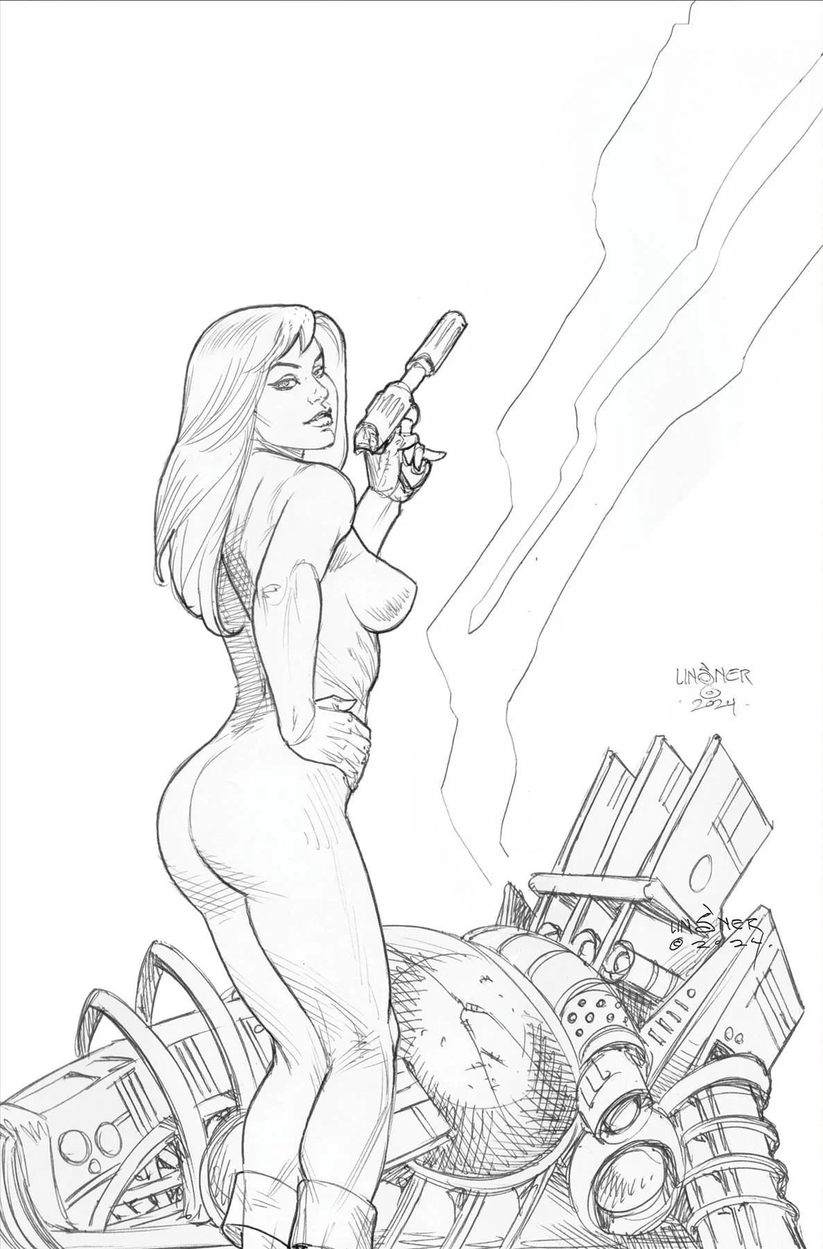 Barbarella #5 I 1:15 Joseph Michael Linsner Line Art Virgin Variant (07/23/2025) Dynamite
