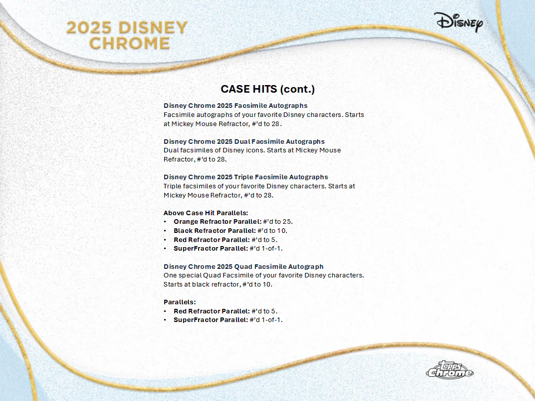 Disney Trading Cards Topps Chrome 2025 Hobby Breaker Box (09/24/2025) - Image 6