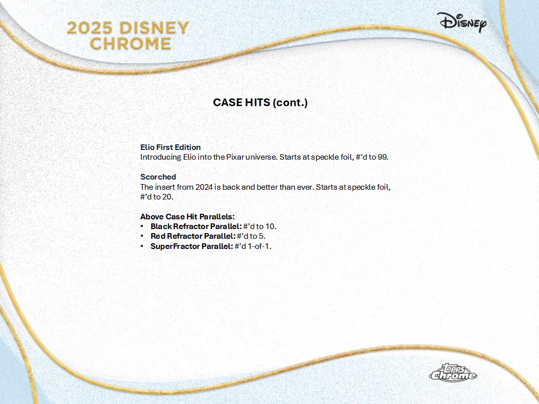 Disney Trading Cards Topps Chrome 2025 Hobby Breaker Box (09/24/2025) - Image 7