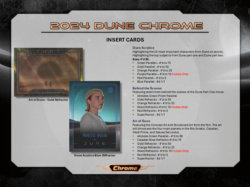 Dune Chrome Trading Cards Topps 2025 Hobby Box (10/15/2025) - Image 4