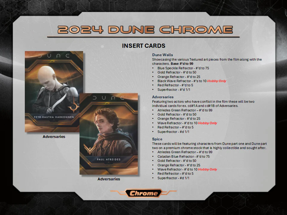 Dune Chrome Trading Cards Topps 2025 Hobby Box (10/15/2025) - Image 5