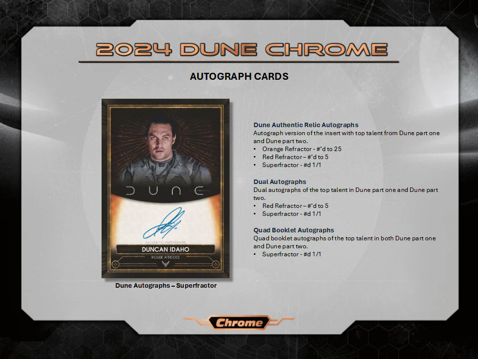 Dune Chrome Trading Cards Topps 2025 Hobby Box (10/15/2025) - Image 7