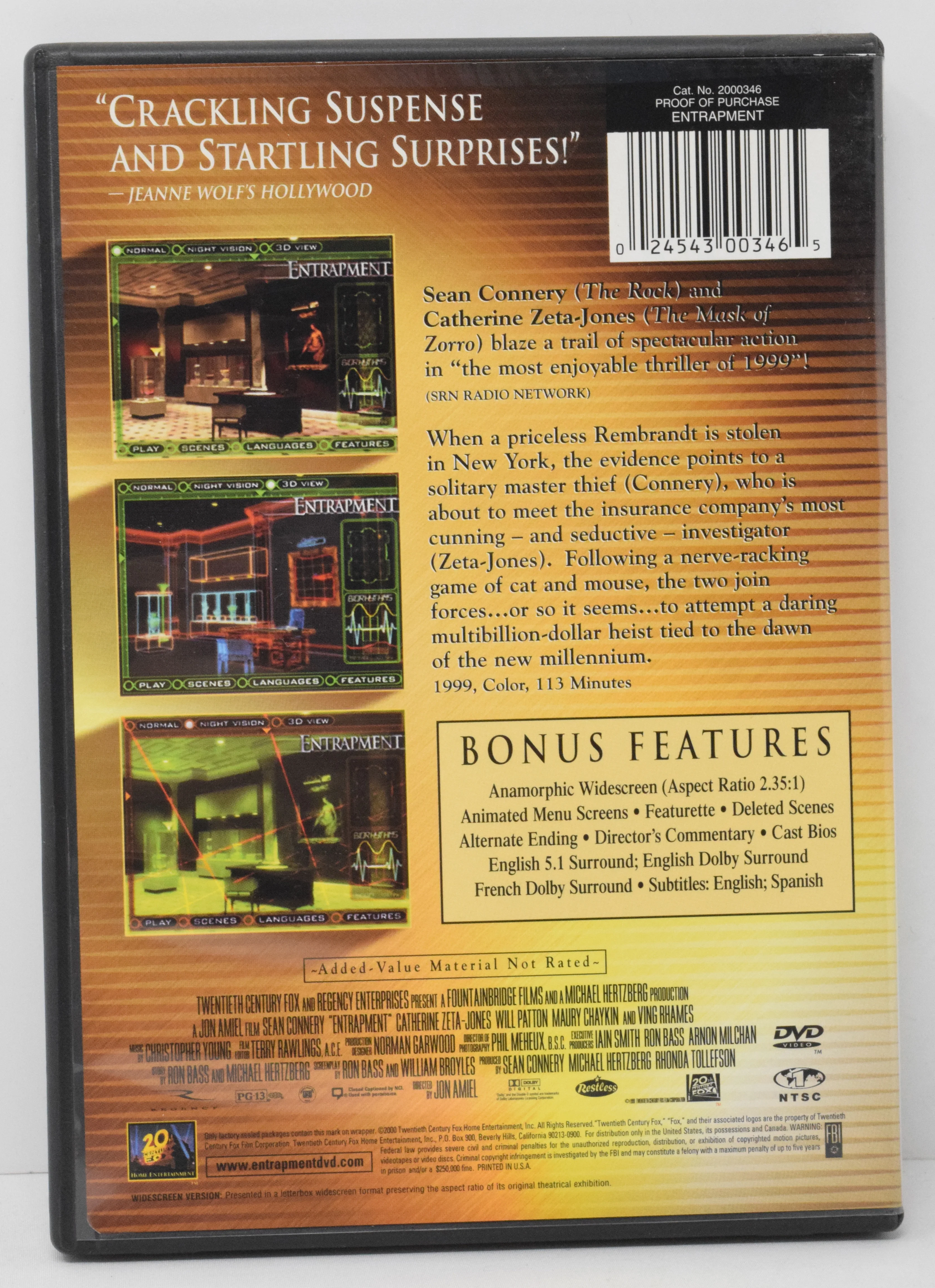 Entrapment DVD - Image 2