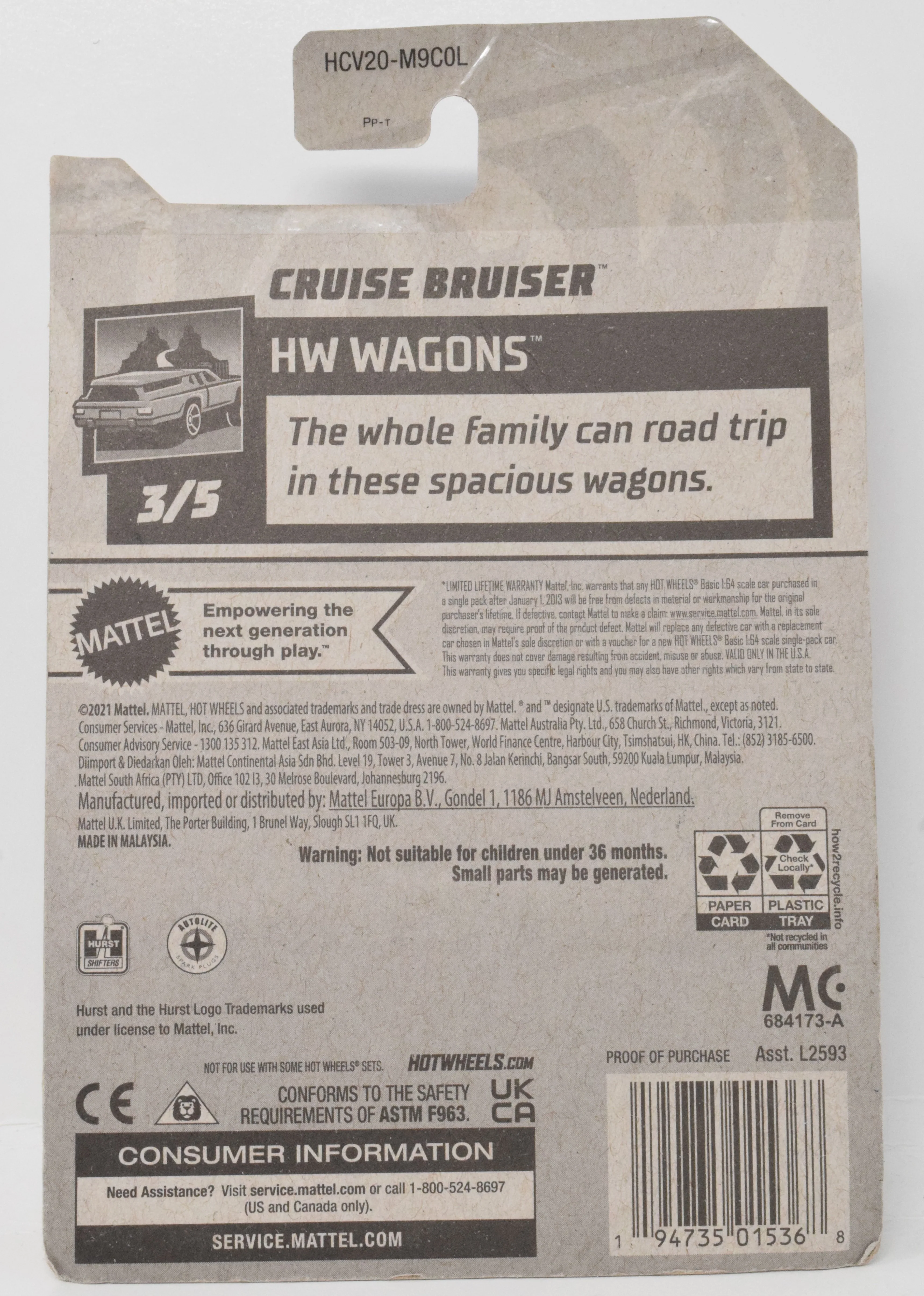 Hot Wheels Cruiser Bruiser HW Wagons DieCast Car 3/5 201 New - Image 2