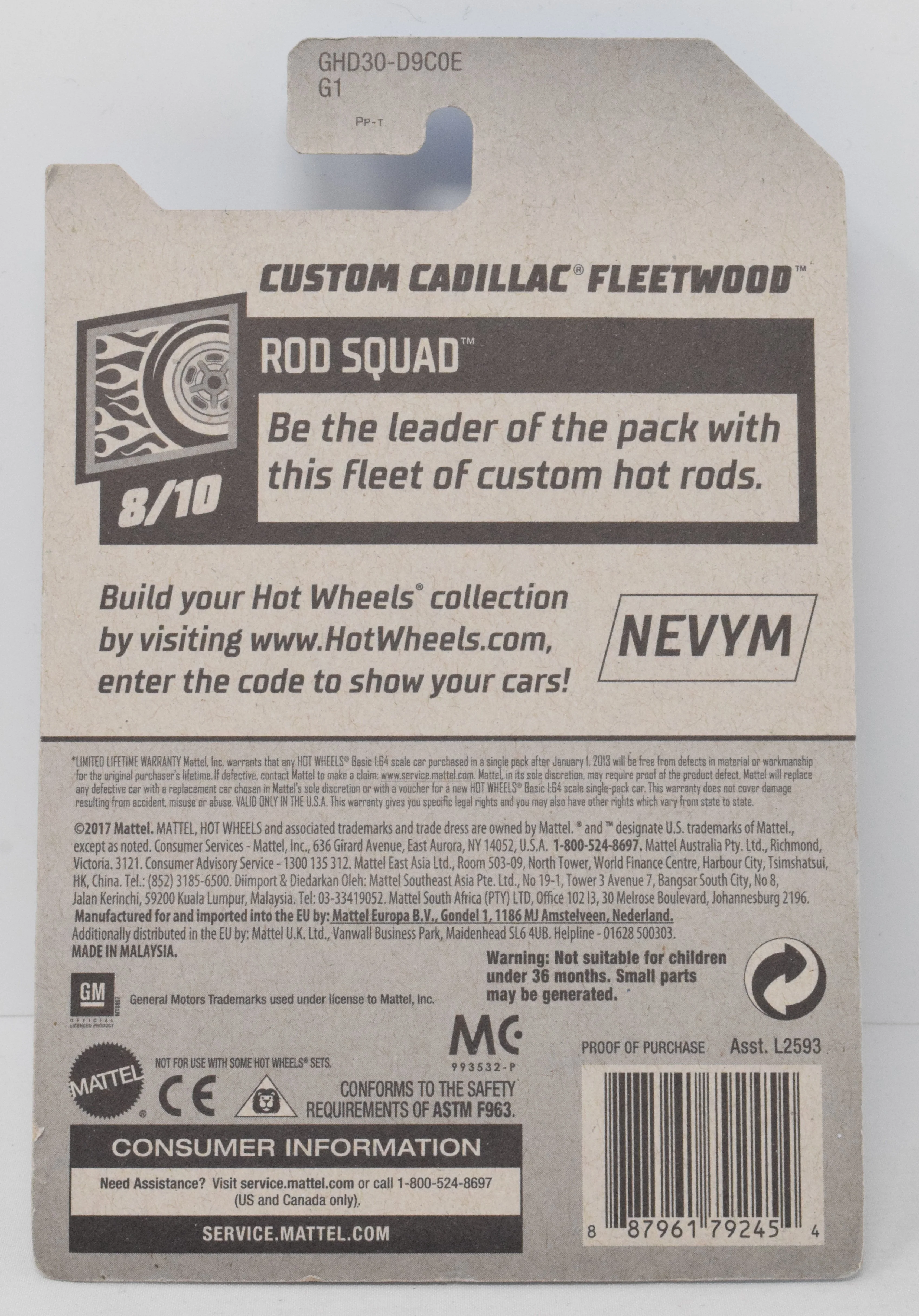 Hot Wheels Custom Cadillac Fleetwood Rod Squad DieCast Car Green 8/10 121 New - Image 2