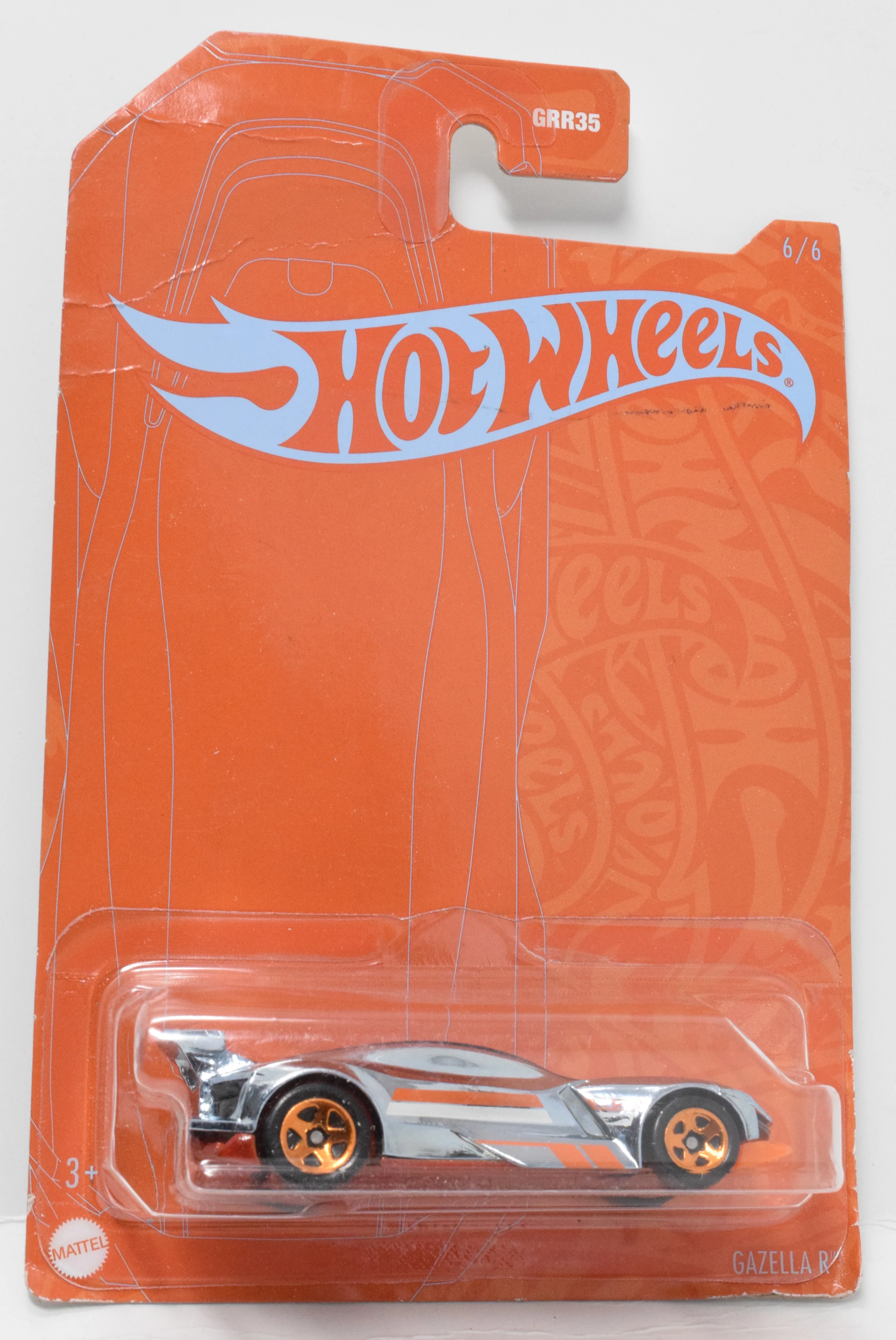 Hot Wheels Gazella R Silver Orange  DieCast Car 6/6 New