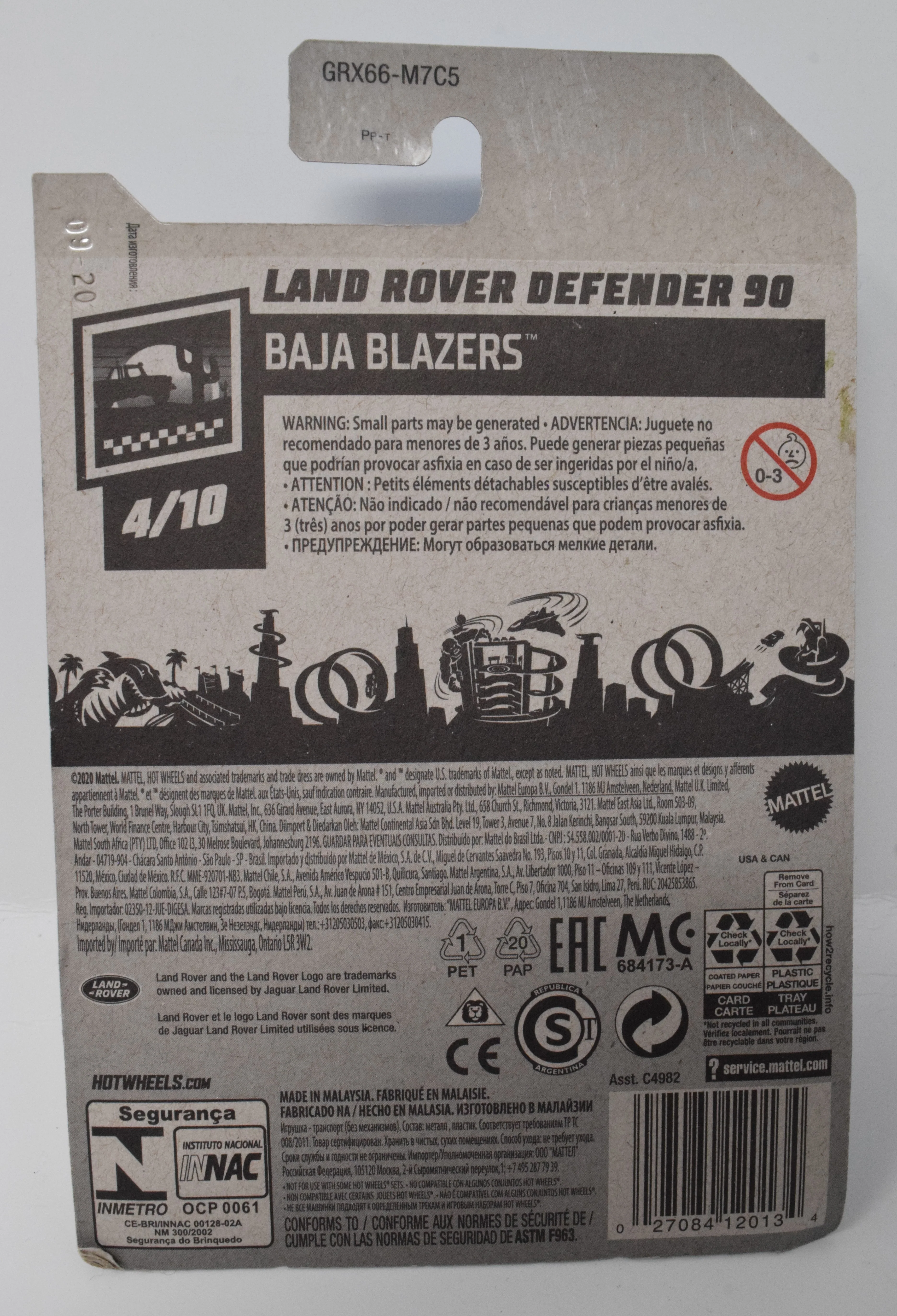 Hot Wheels Land Rover Defender 90 Baja Blazers Green 4/10 32 DieCast Car New - Image 2