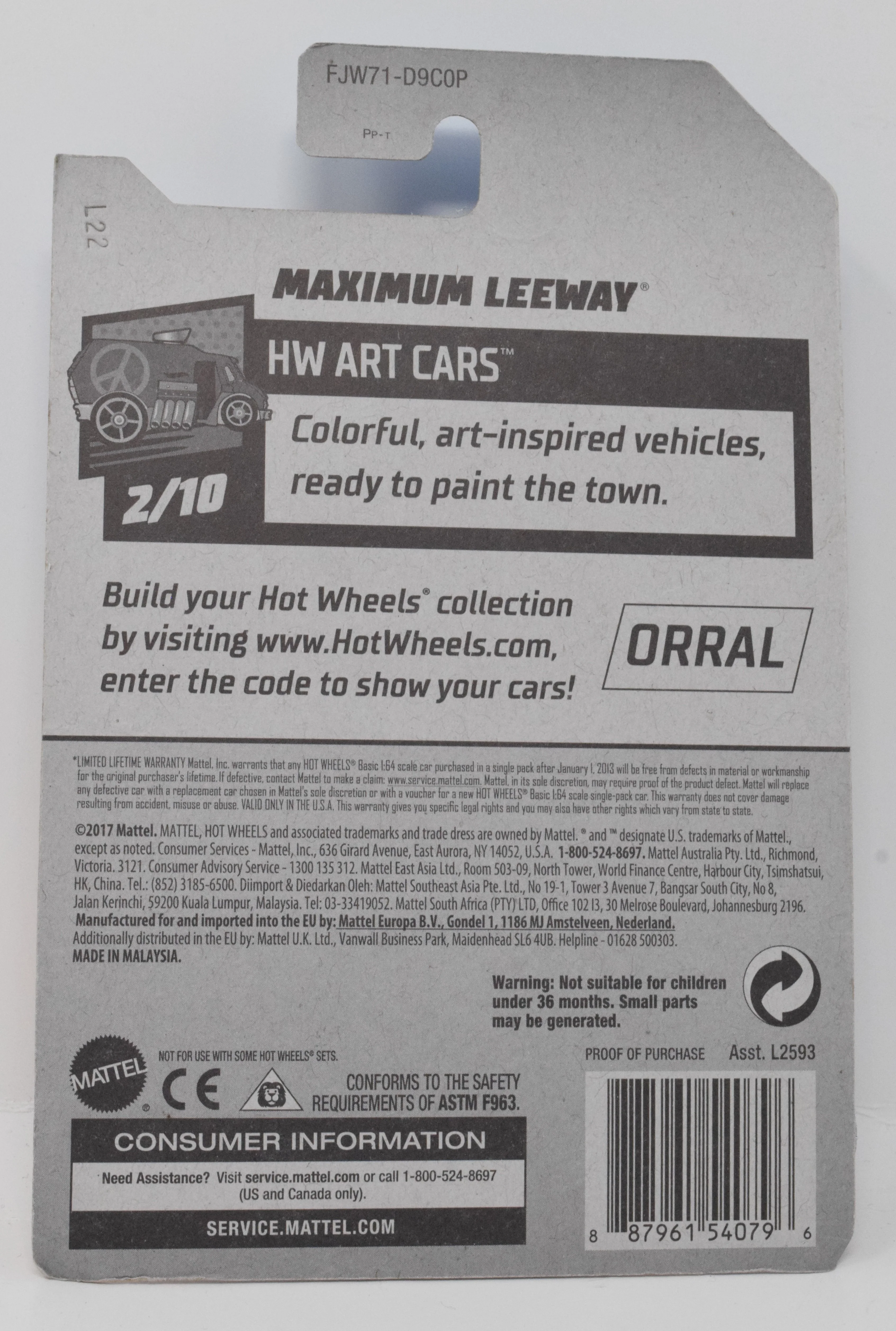 Hot Wheels Maximum Leeway HW Art Cars Orange 2/10 325 DieCast Car New - Image 2