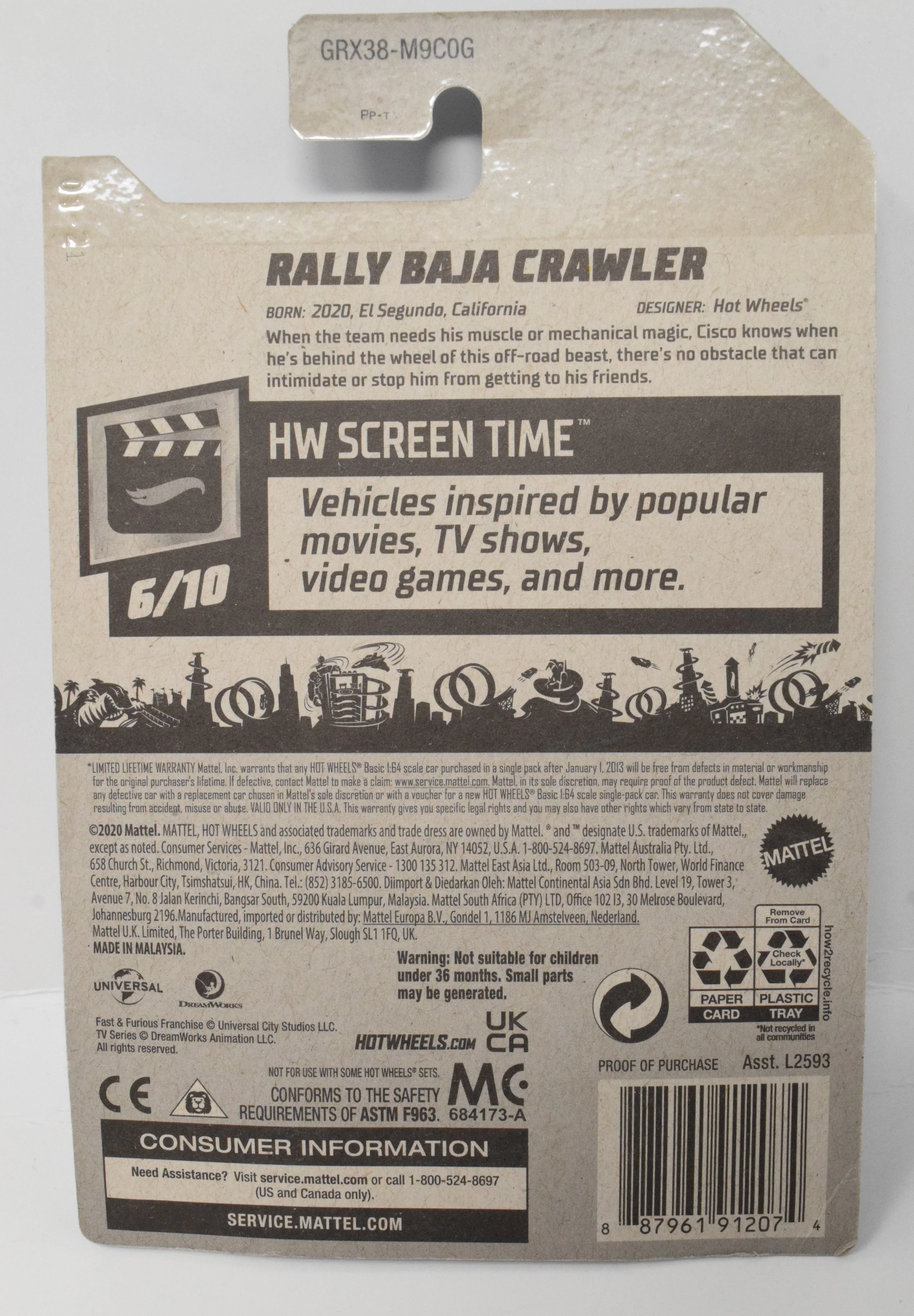 Hot Wheels Rally Baja Crawler HW Screen Time Netflix DieCast Car 6/10 141 New - Image 2