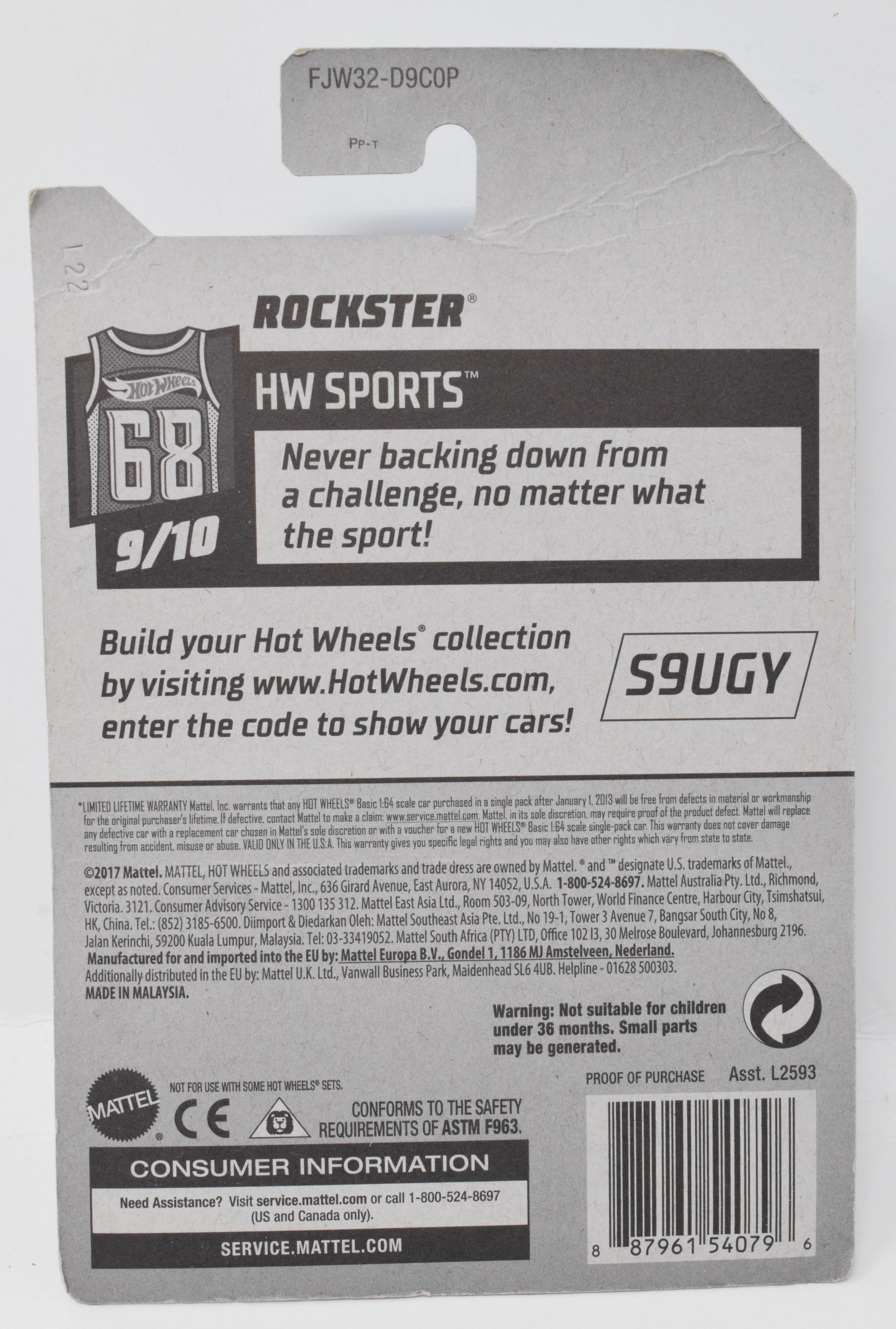 Hot Wheels Rockster HW Sports Ski Team Diecast Car 50 Years 9/10 323  New - Image 2