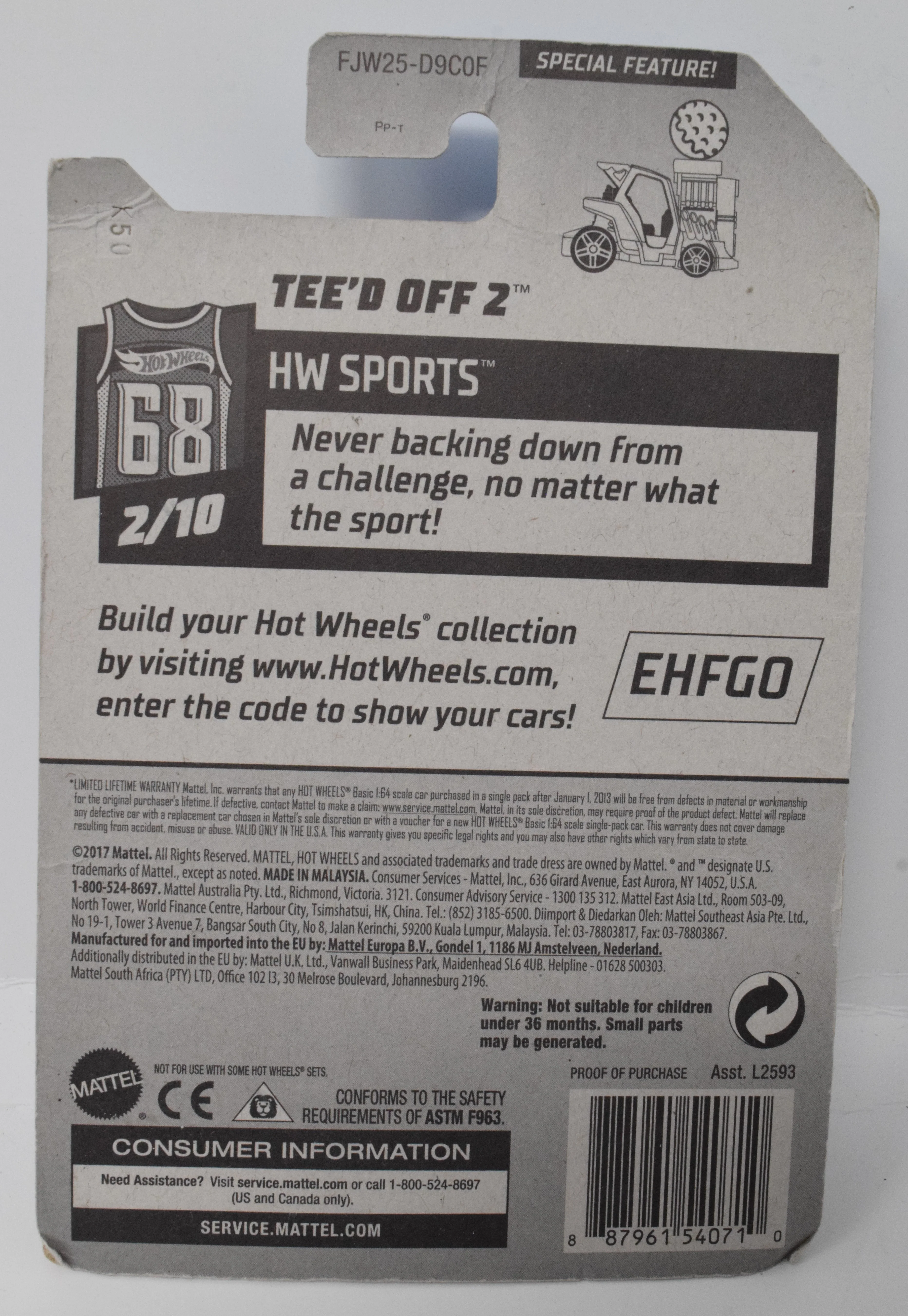 Hot Wheels Teed Off 2 HW Sports 2/10 103 DieCast Car New - Image 2