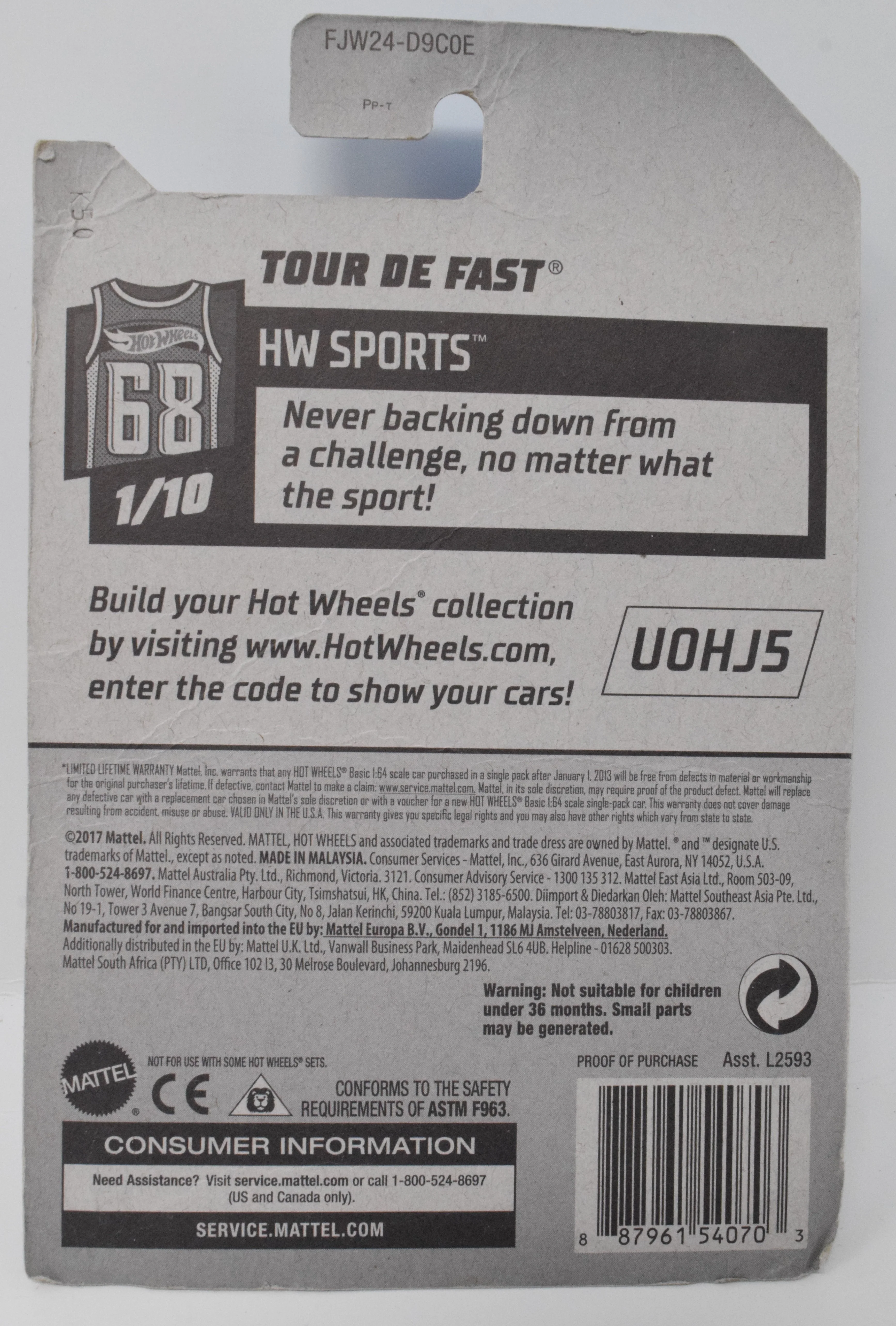 Hot Wheels Tour De Fast HW Sports 1/10 77 Green DieCast Car New - Image 2