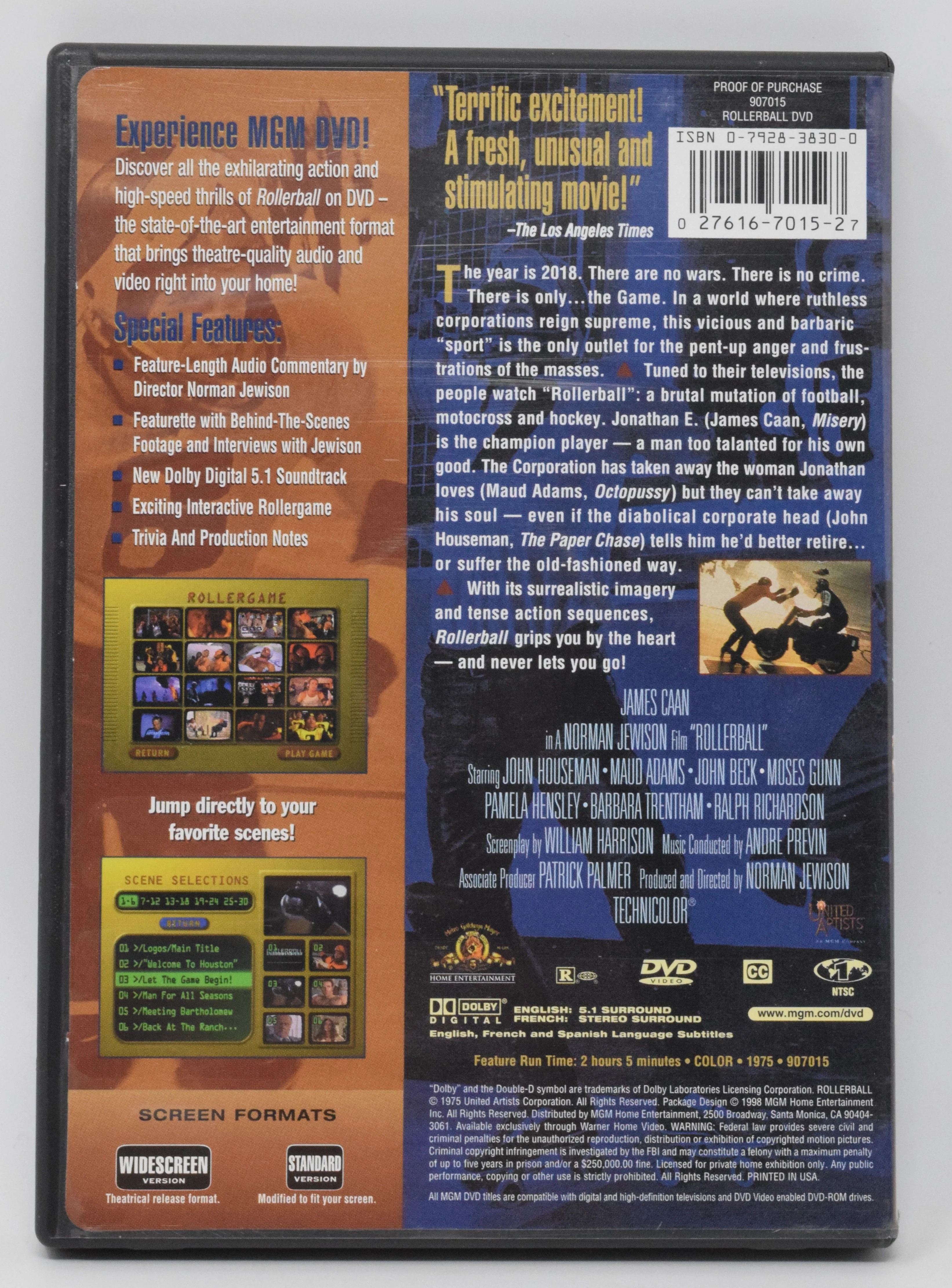 James Caan Rollerball DVD - Image 2