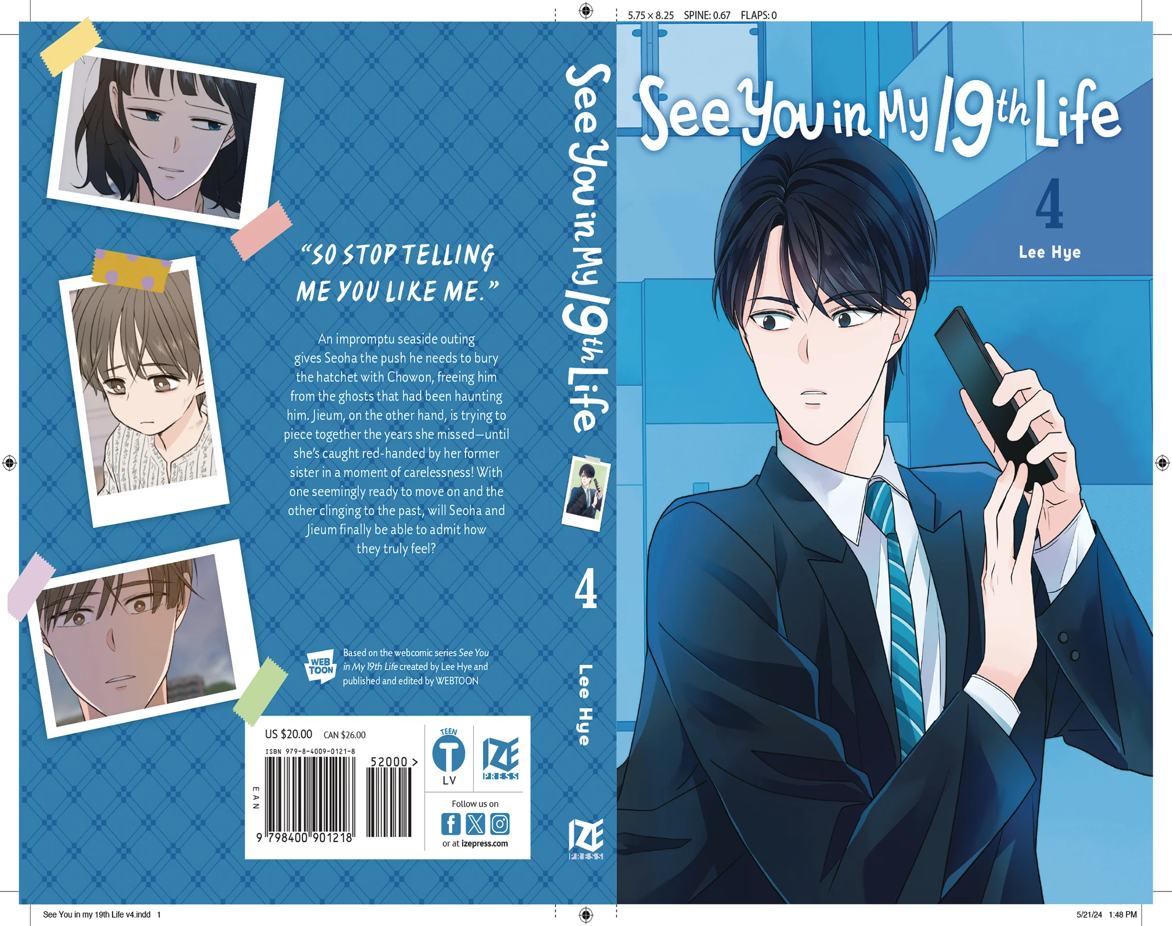 See You In My 19Th Life Gn Vol 04 (10/23/2024) Ize Press