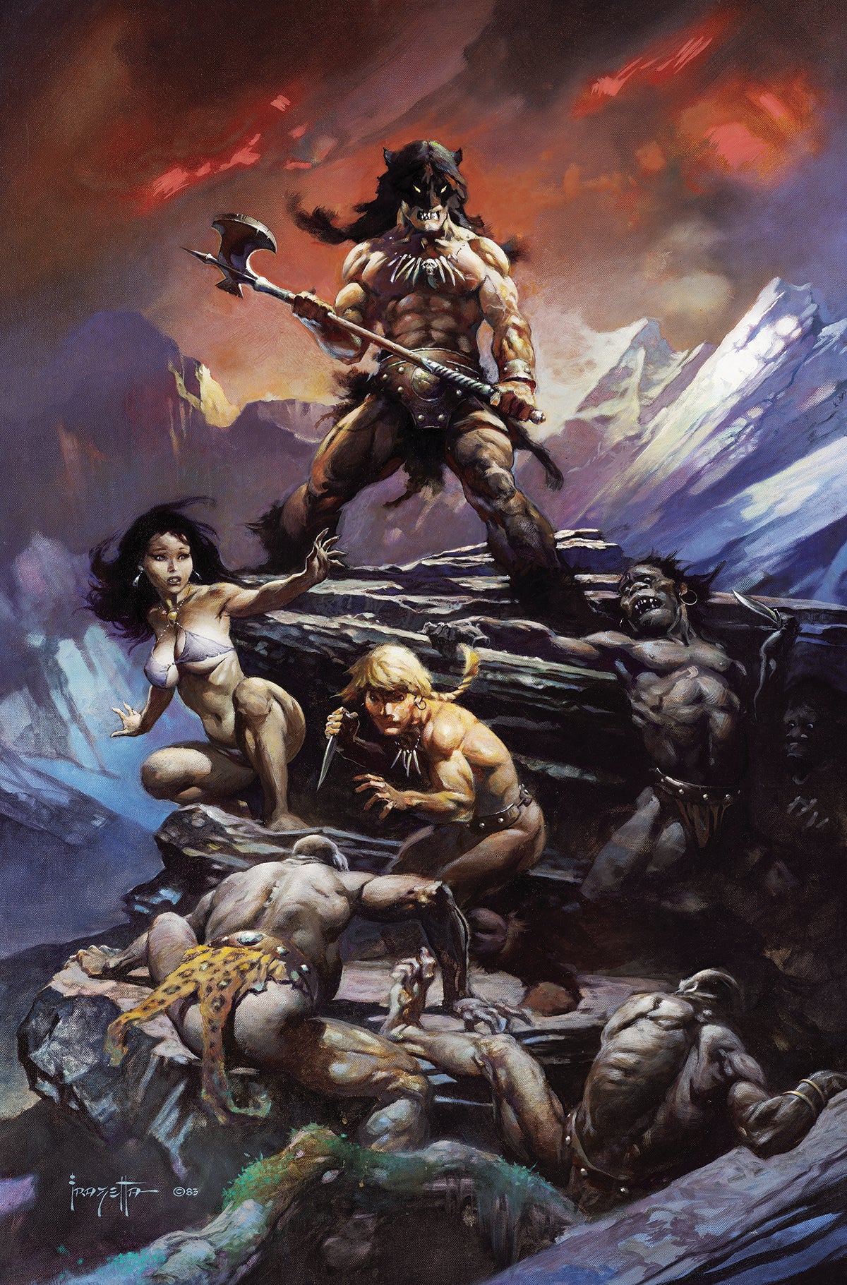 Fire And Ice #1 S 1:100 Frank Frazetta Movie Poster Vi Variant (08/02/2023) Dynamite