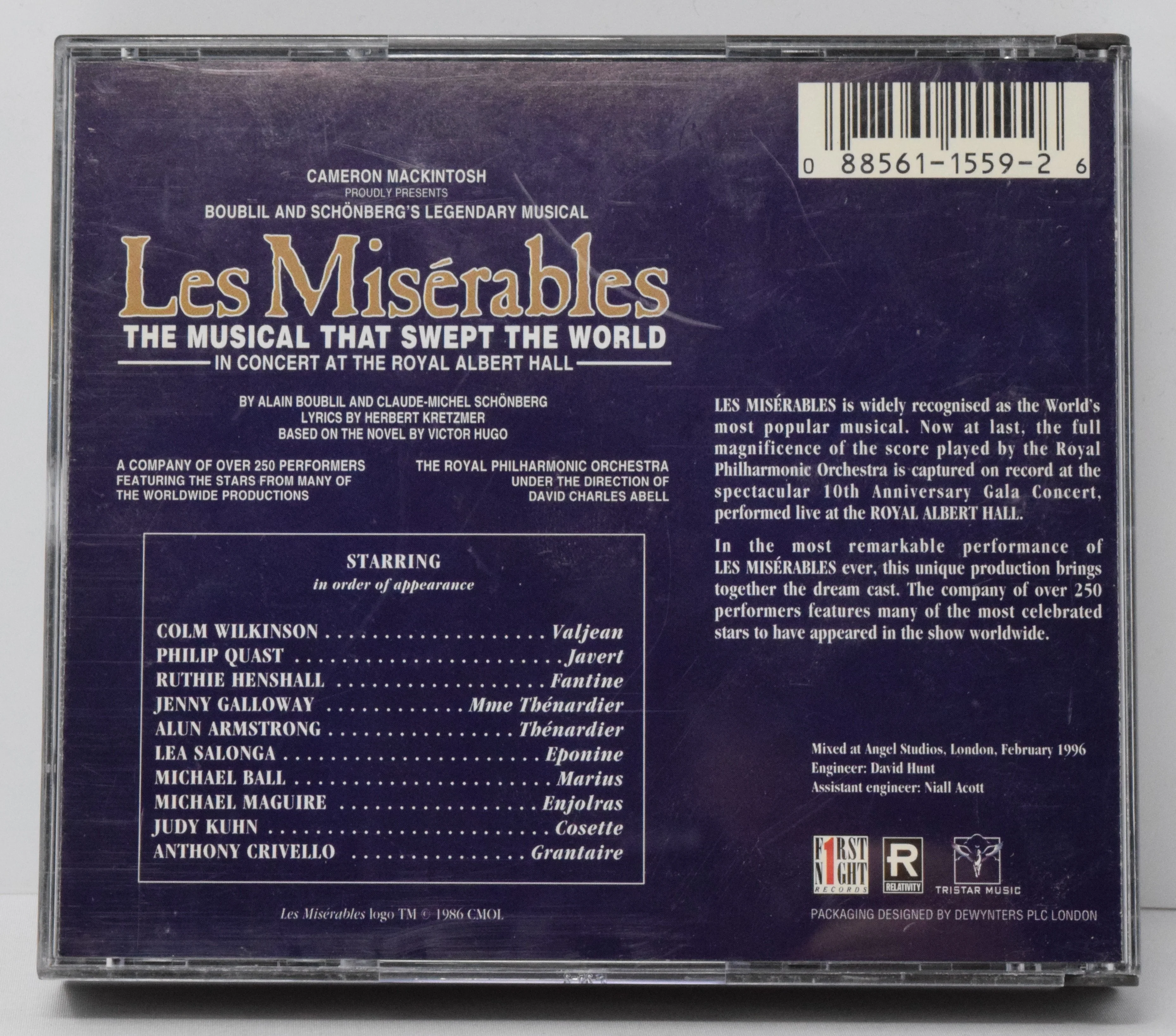 Les Miserables Soundtrack CD Concert At The Royal Hall 2 Disc - Image 2