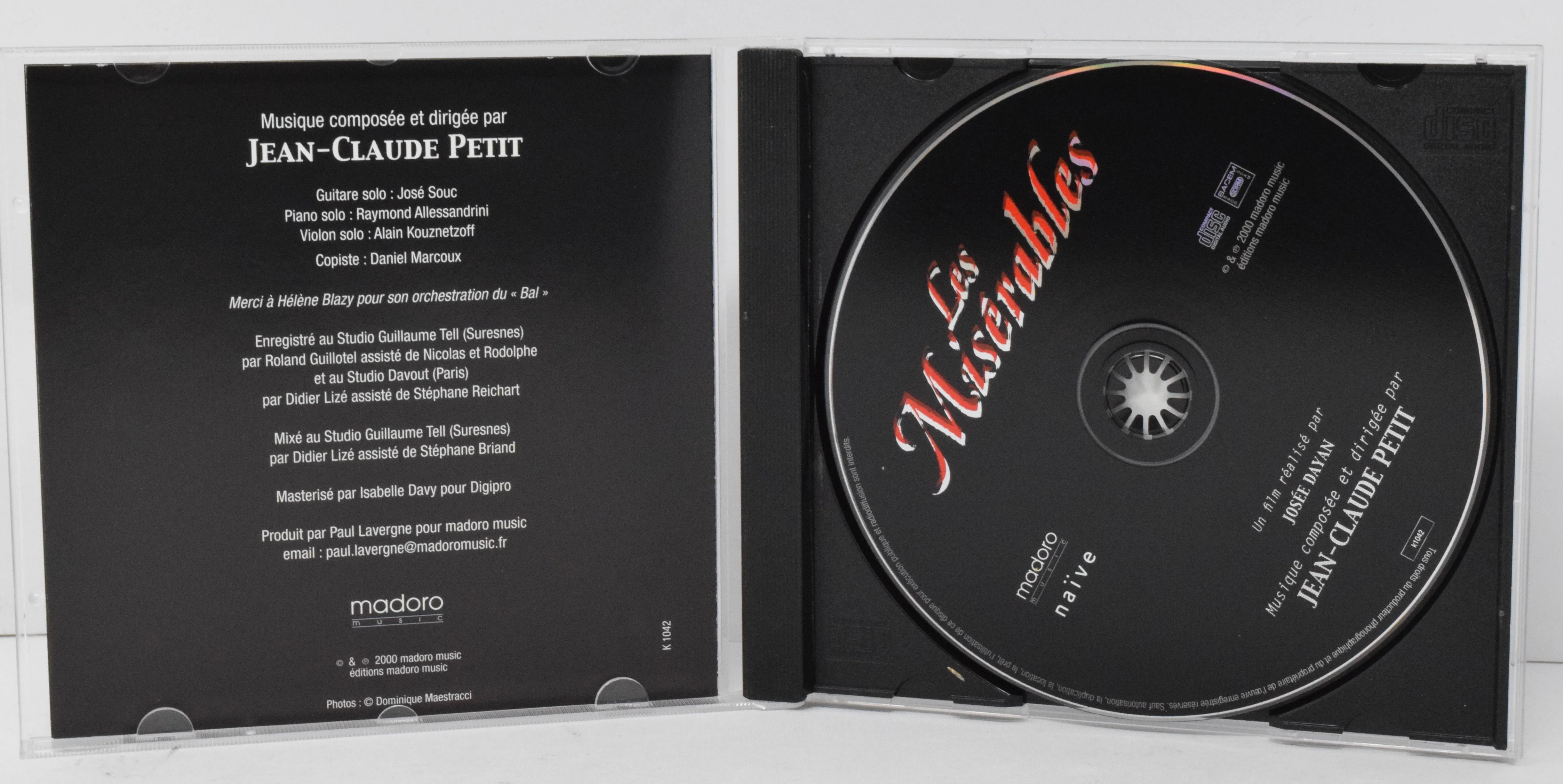 Les Miserables Soundtrack CD Jean Claude Petit Madoro - Image 3