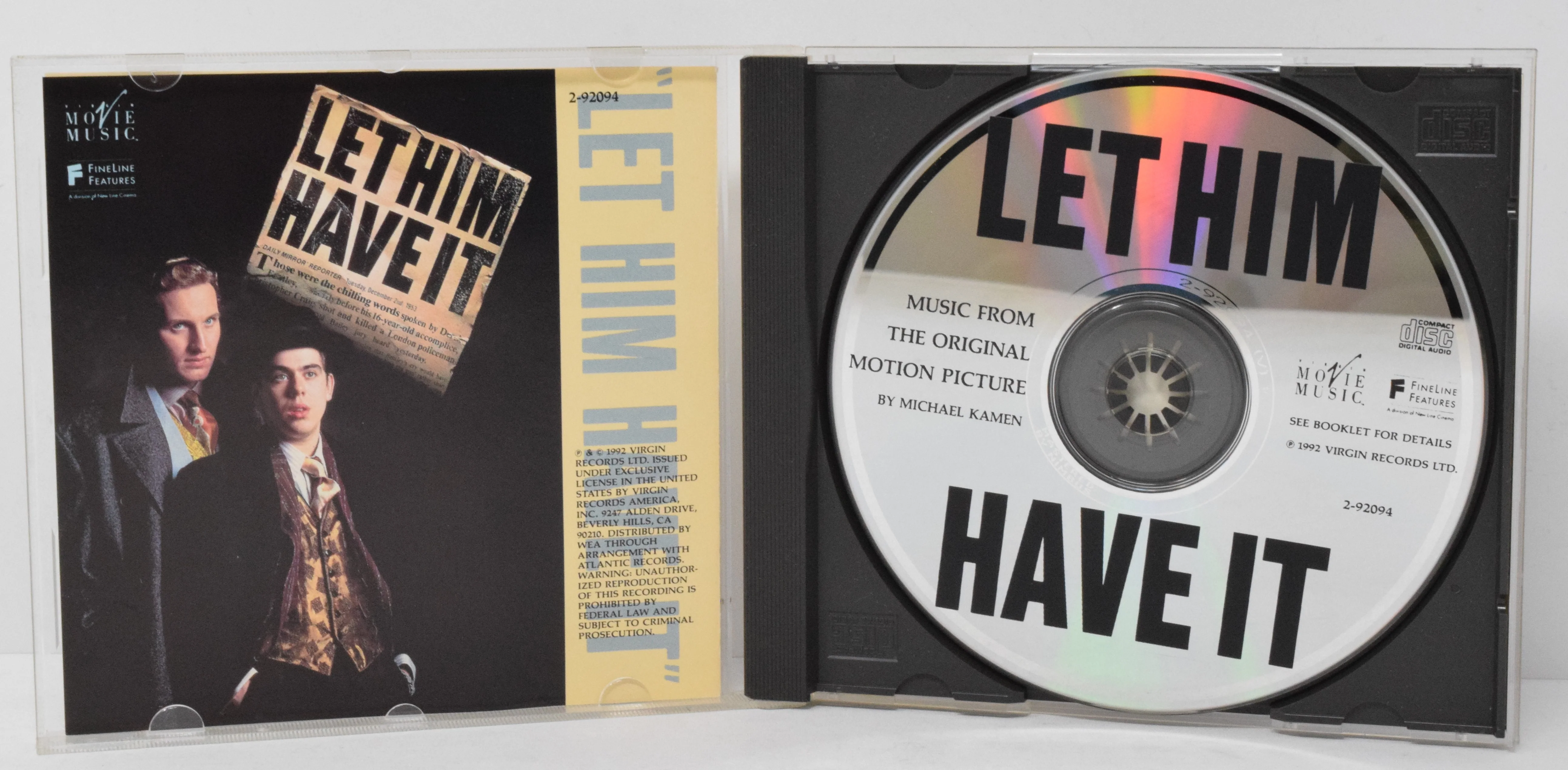 Let Him Have It Soundtrack CD Michael Kamen Fine Line - Image 3