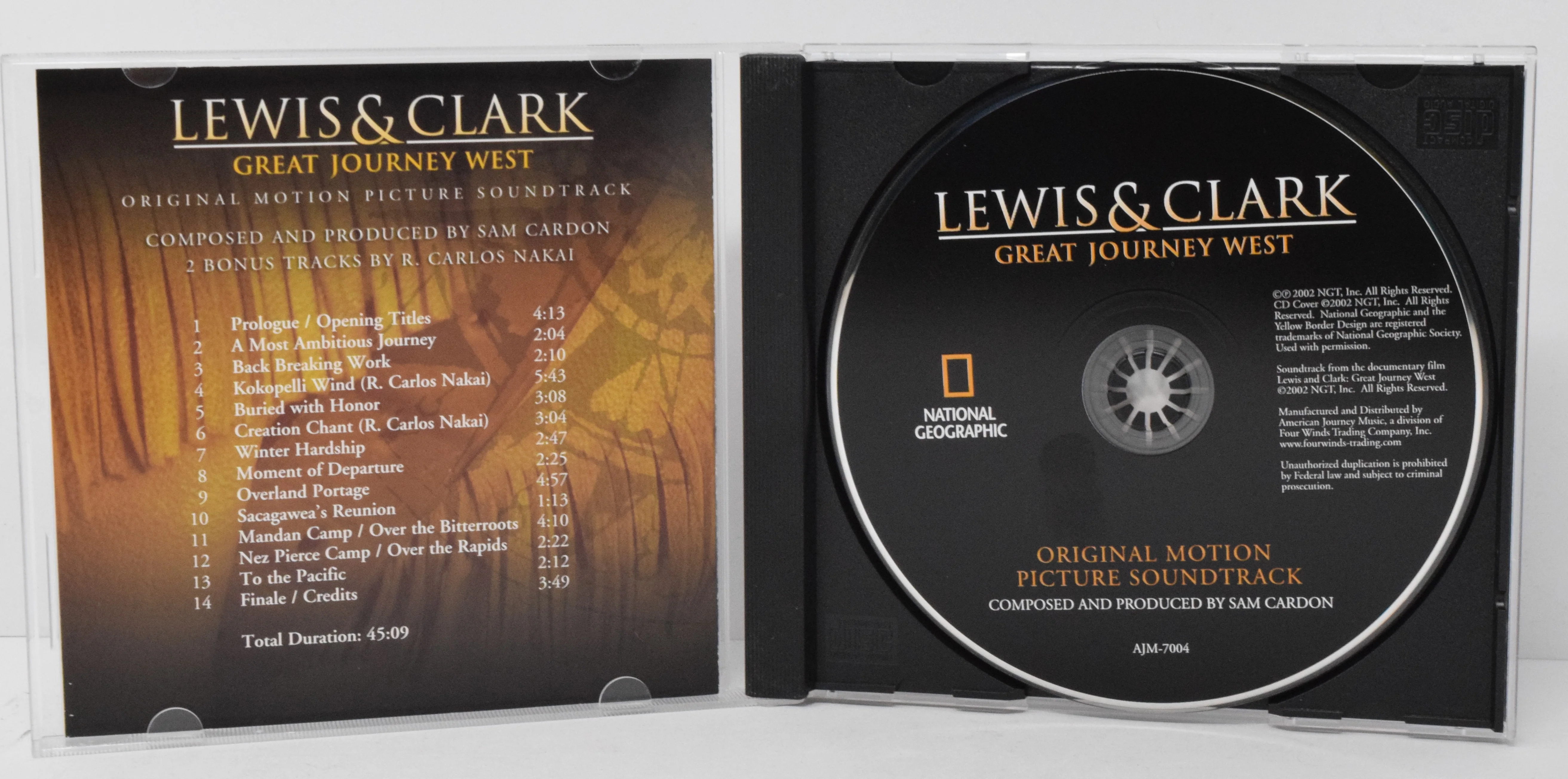 Lewis & Clark Great Journey West Soundtrack CD Sam Cardon National Geographics - Image 3