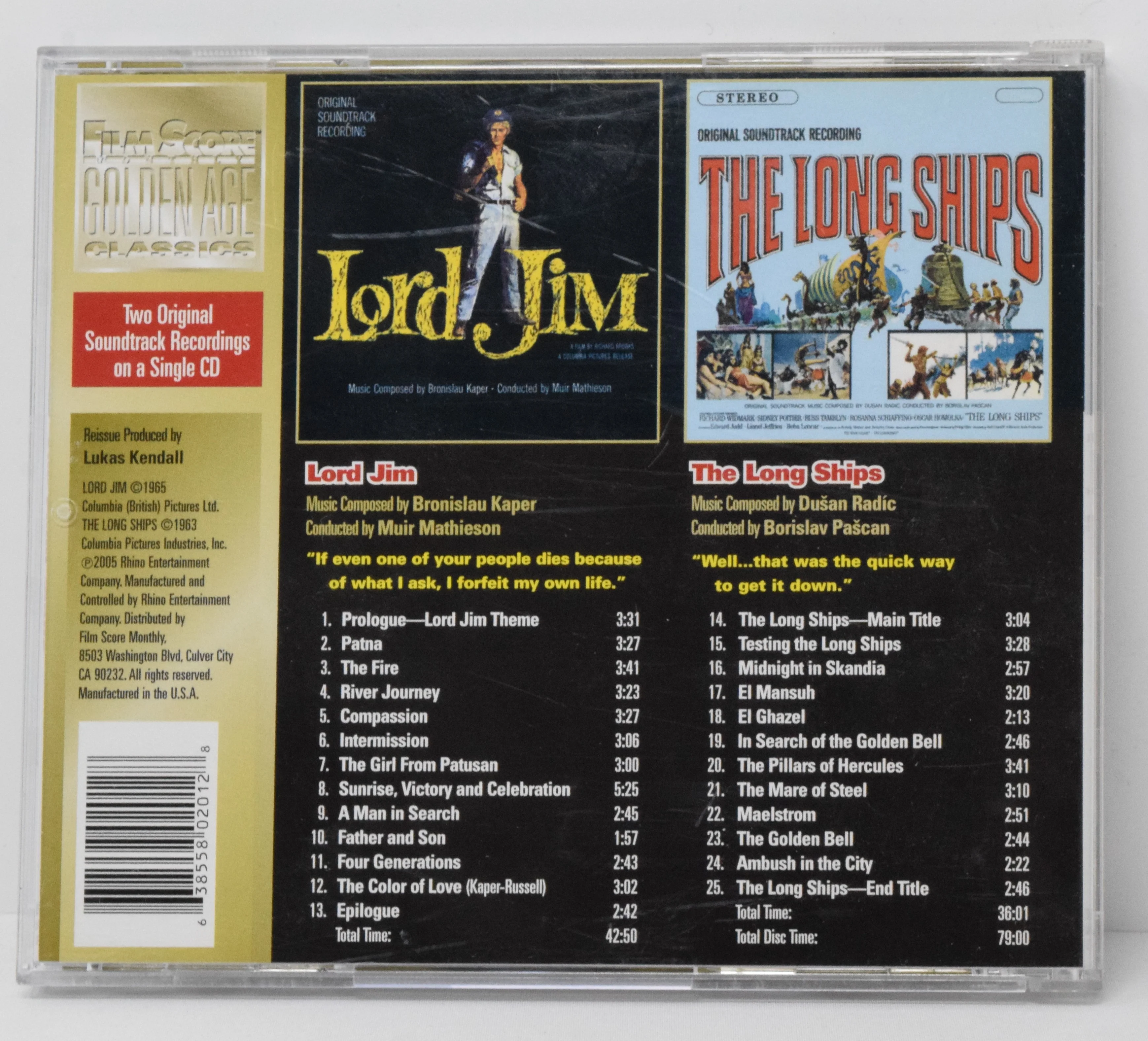 Lord Jim Soundtrack CD Bronislau Kaper FSM Golden Age - Image 2