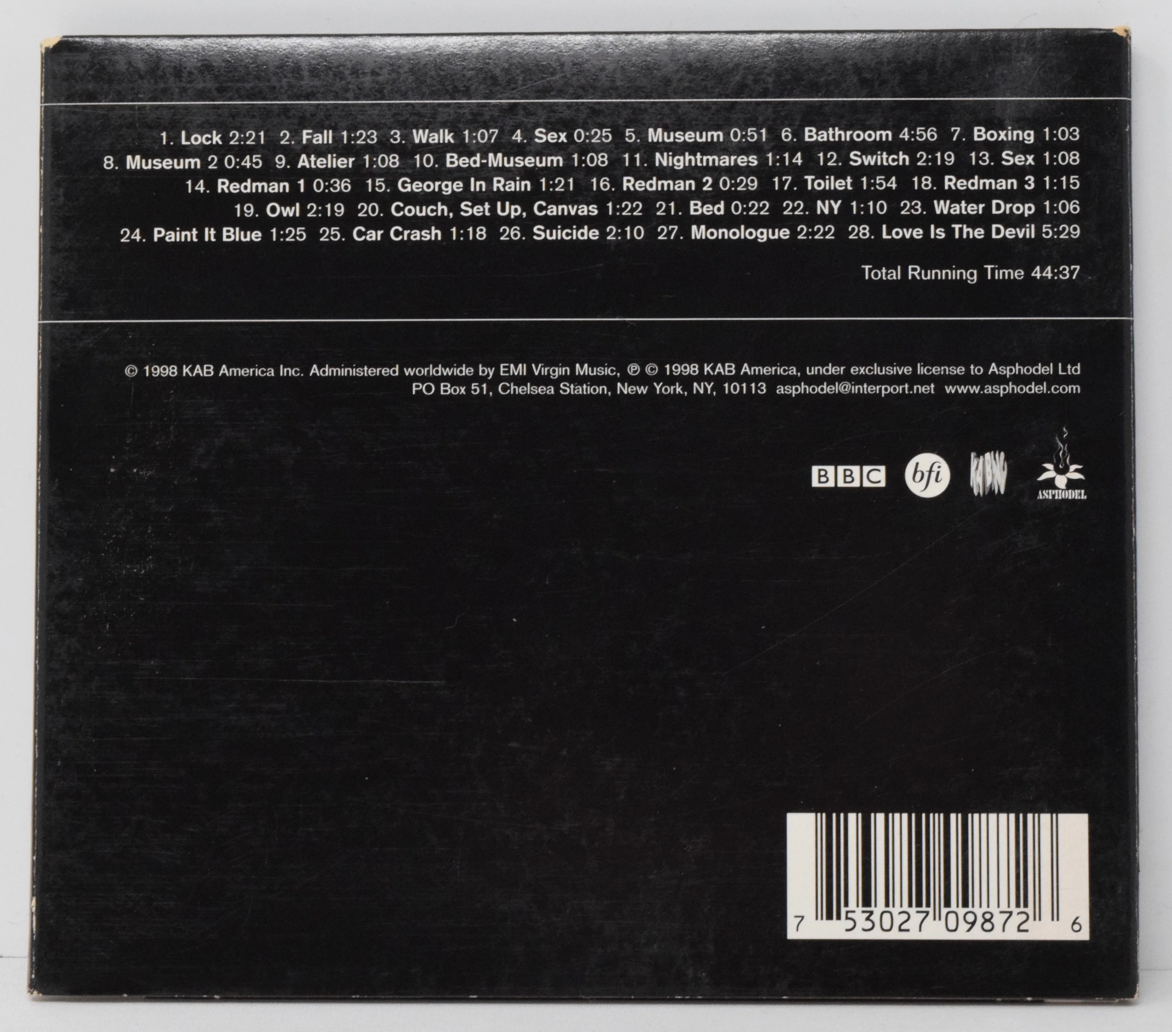 Love Is The Devil Soundtrack CD Ryuichi Sakamoto KAB - Image 2