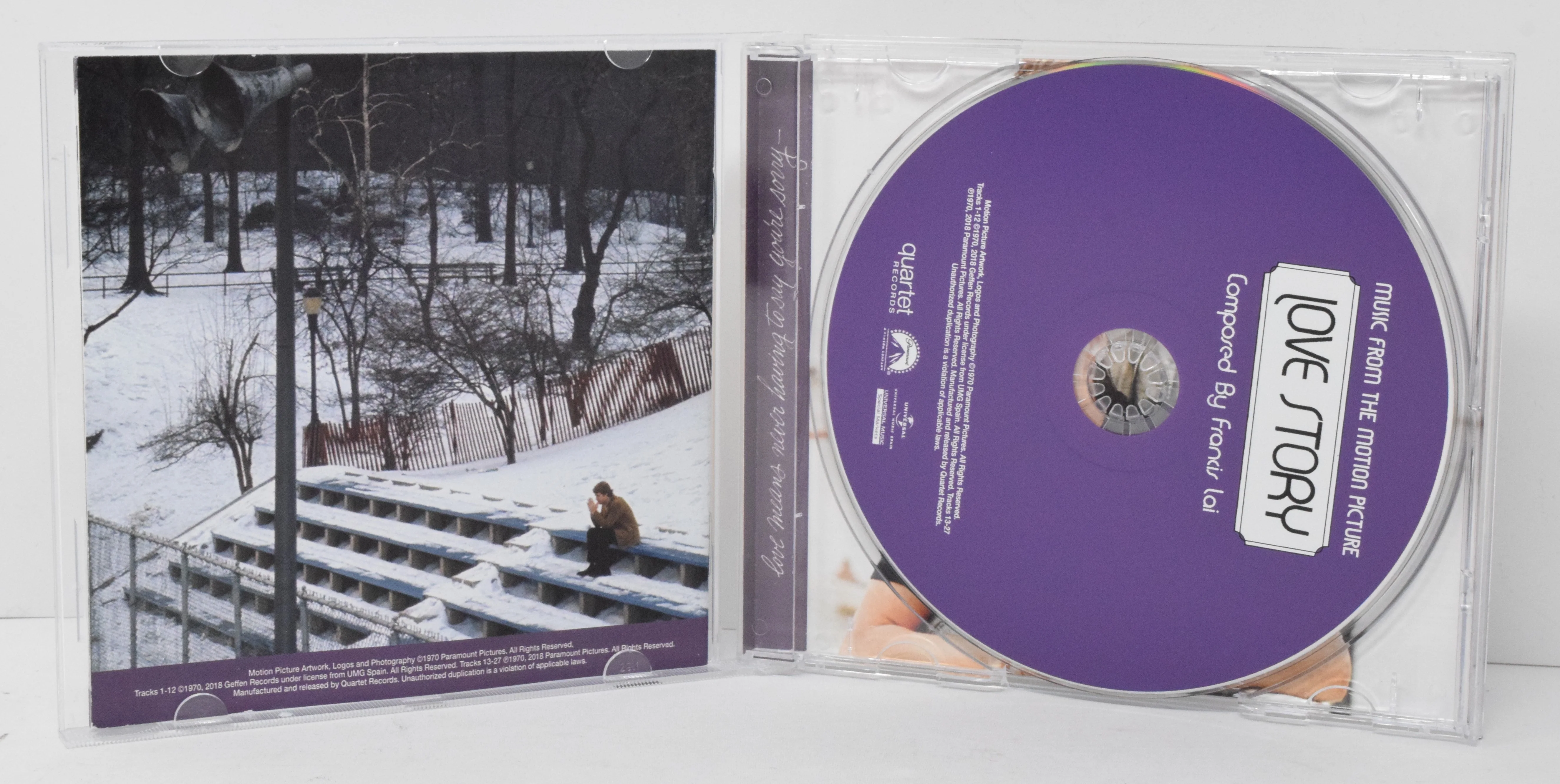 Love Story Soundtrack CD Francis Lai Quartet LTD 1000 - Image 3