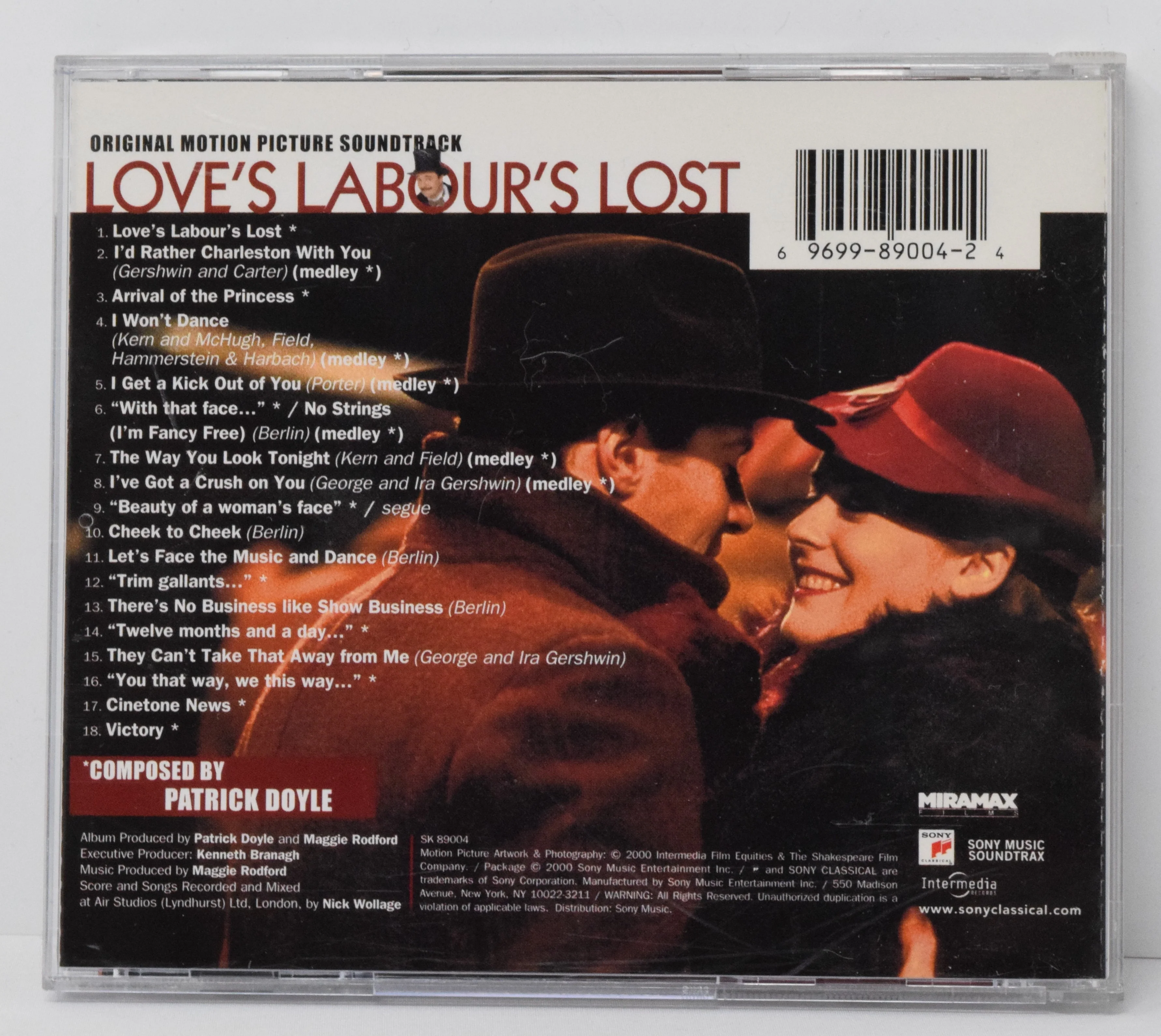 Loves Labours Lost Soundtrack CD Patrick Doyle Sony - Image 2