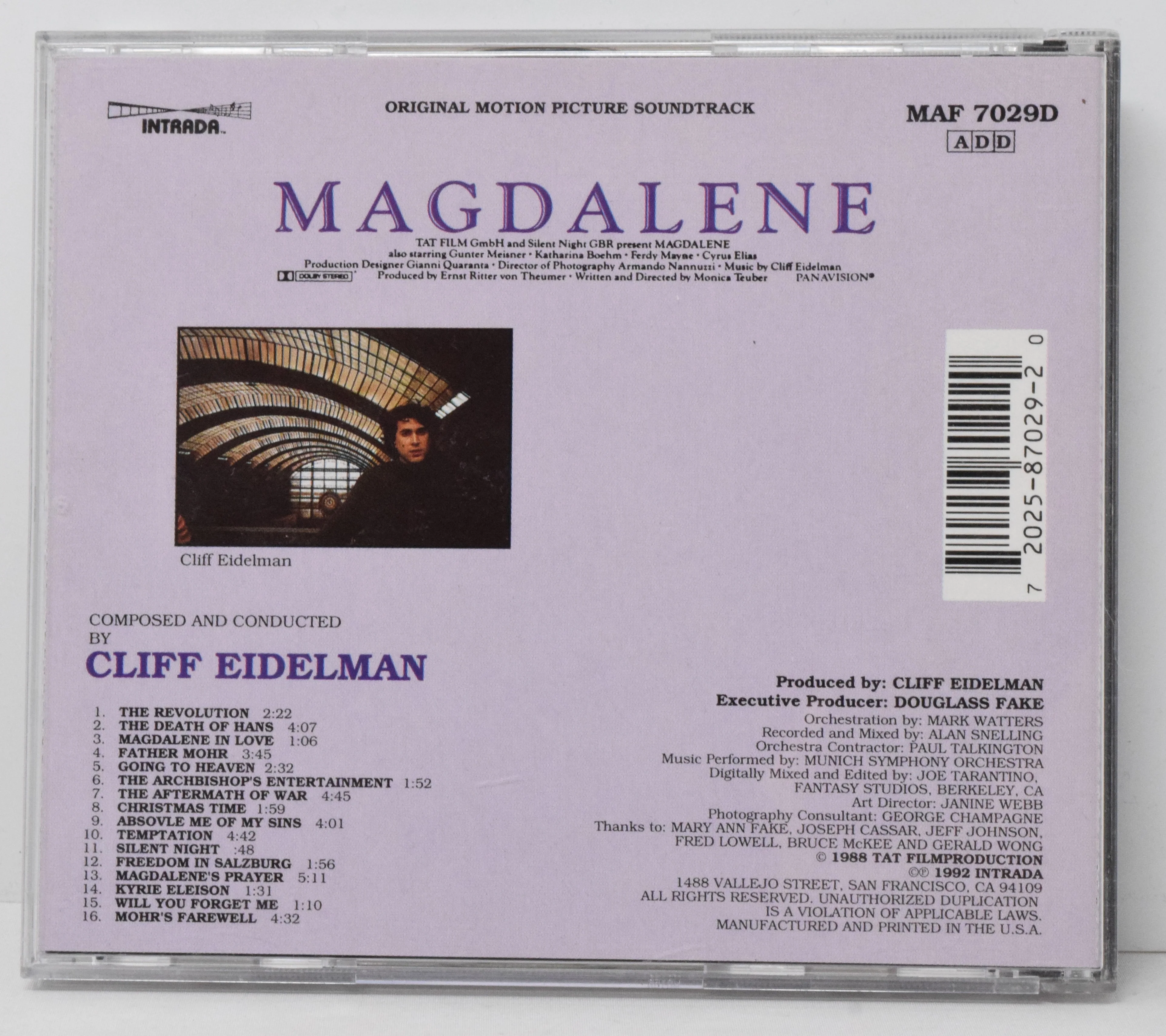 Magdalene Soundtrack CD Cliff Eidelman Intrada - Image 2