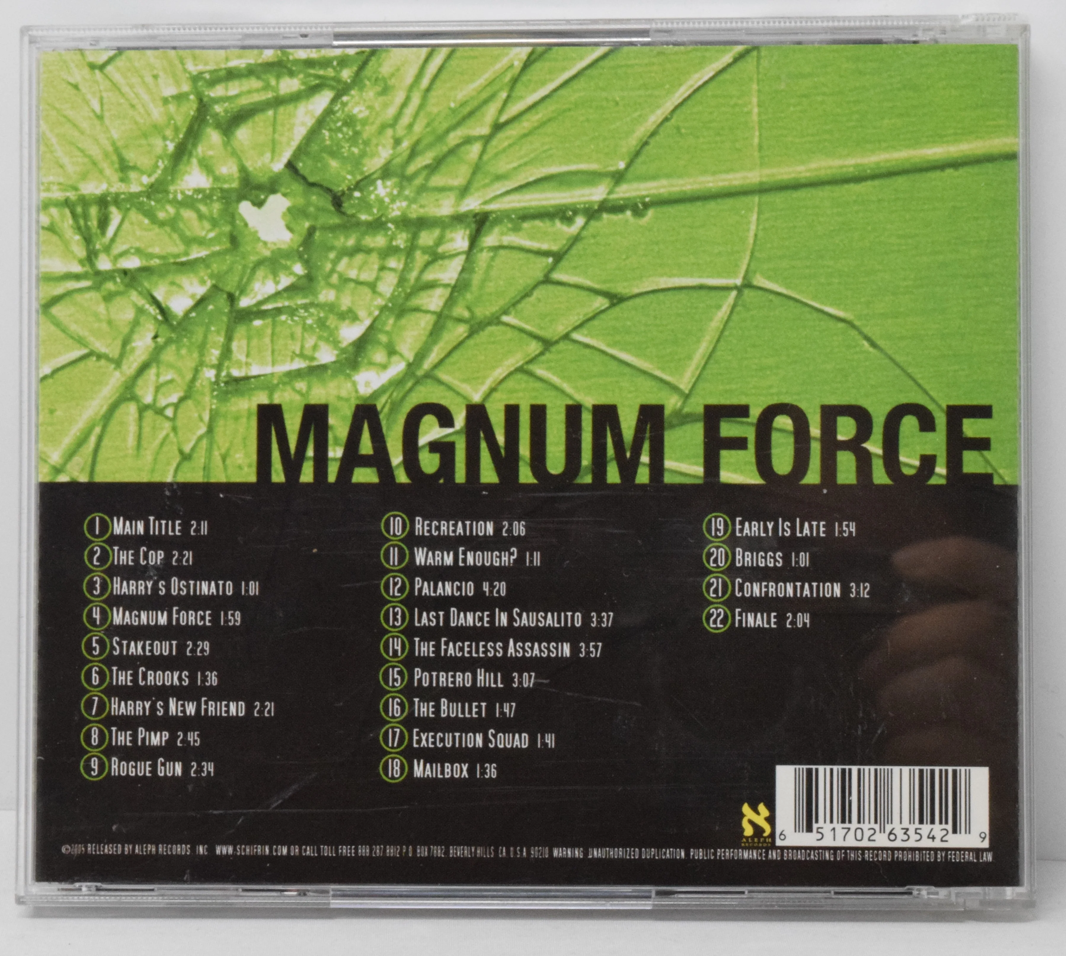 Magnum Force Soundtrack CD Lalo Schifrin Aleph - Image 2