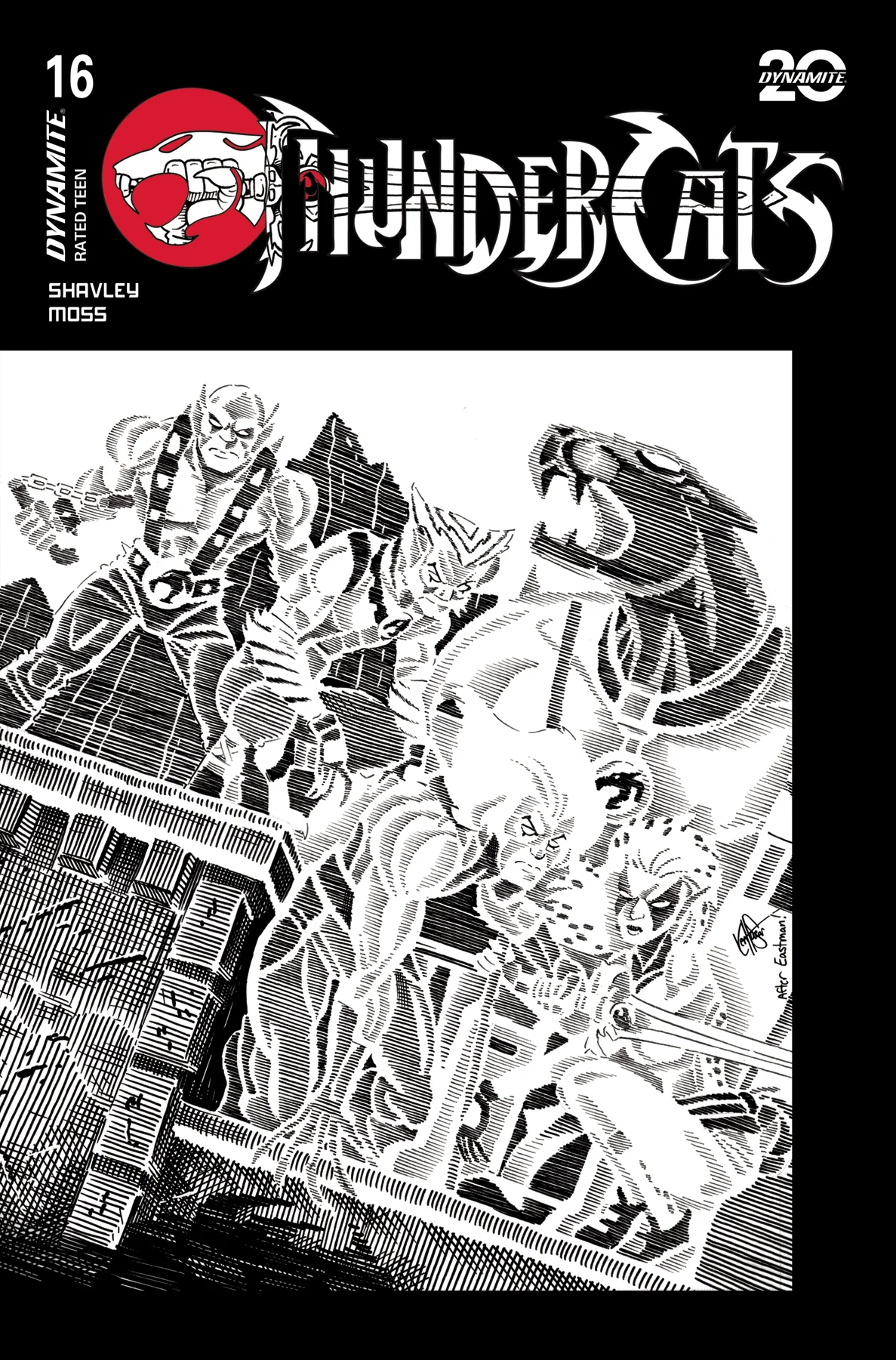Thundercats #16 T 1:20 Tmnt Homage Ken Haeser Line Art (05/21/2025) Dynamite