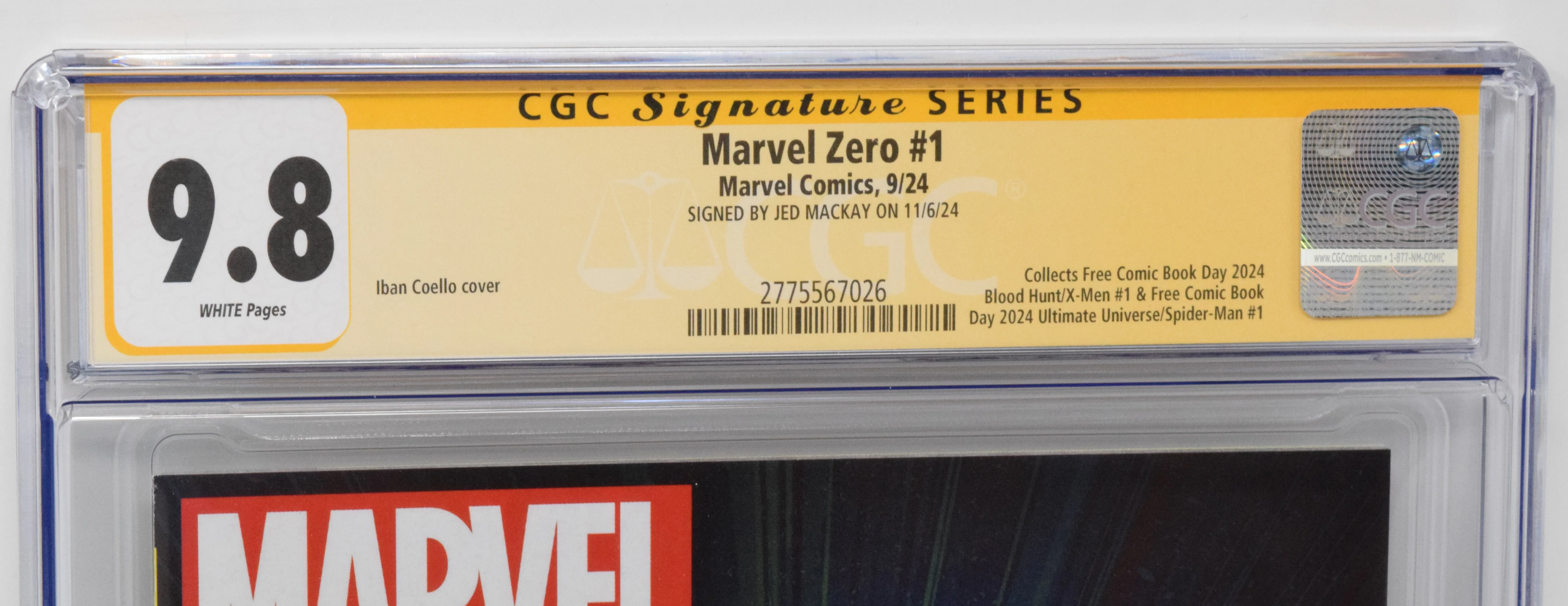 Marvel Zero [2024] #1 A Marvel 2024 Iban Coello CGC SS 9.8 SIGNED Jed MacKay - Image 3