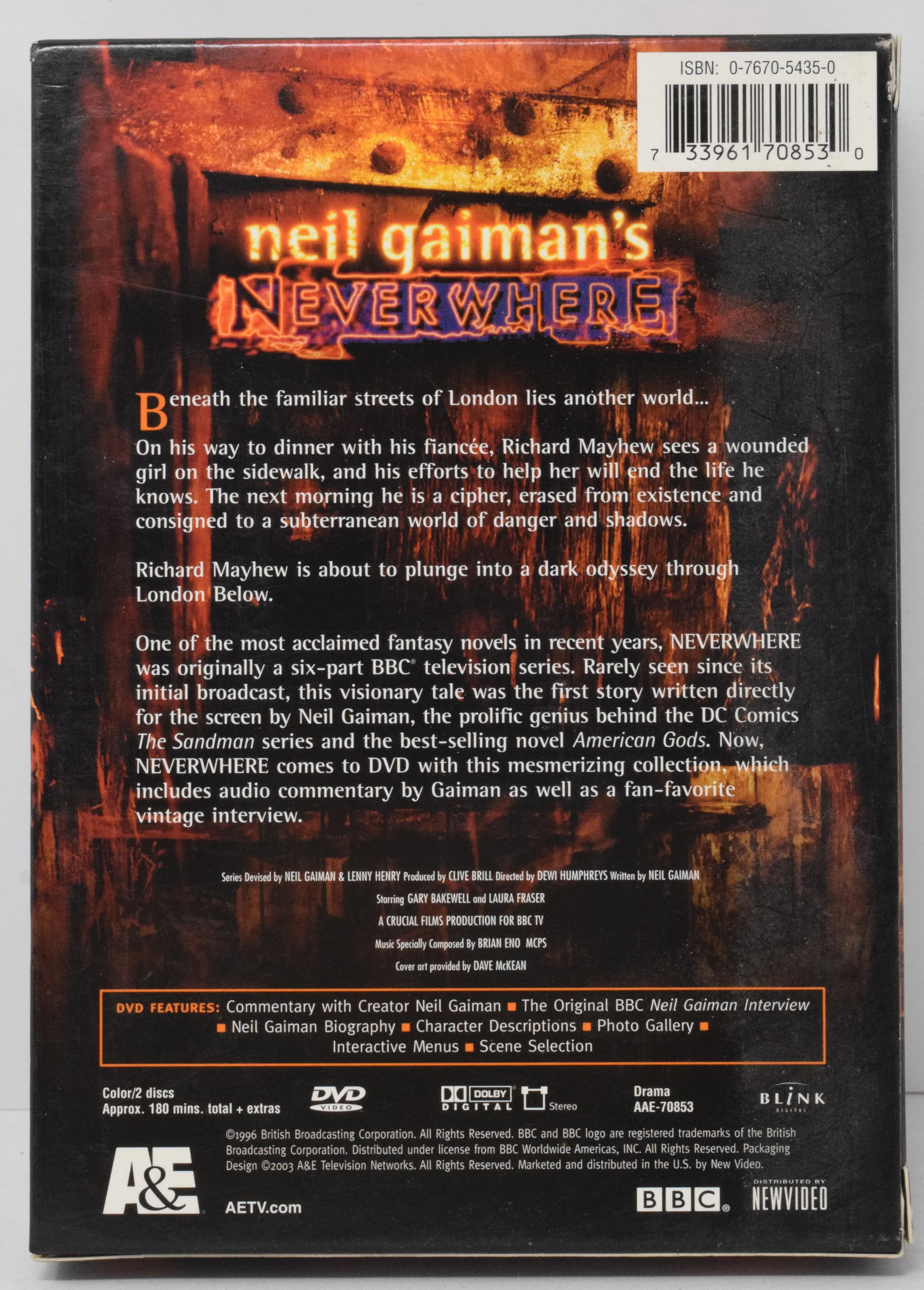 Neil Gaimans NeverWhere DVD 2 Disc Set - Image 2