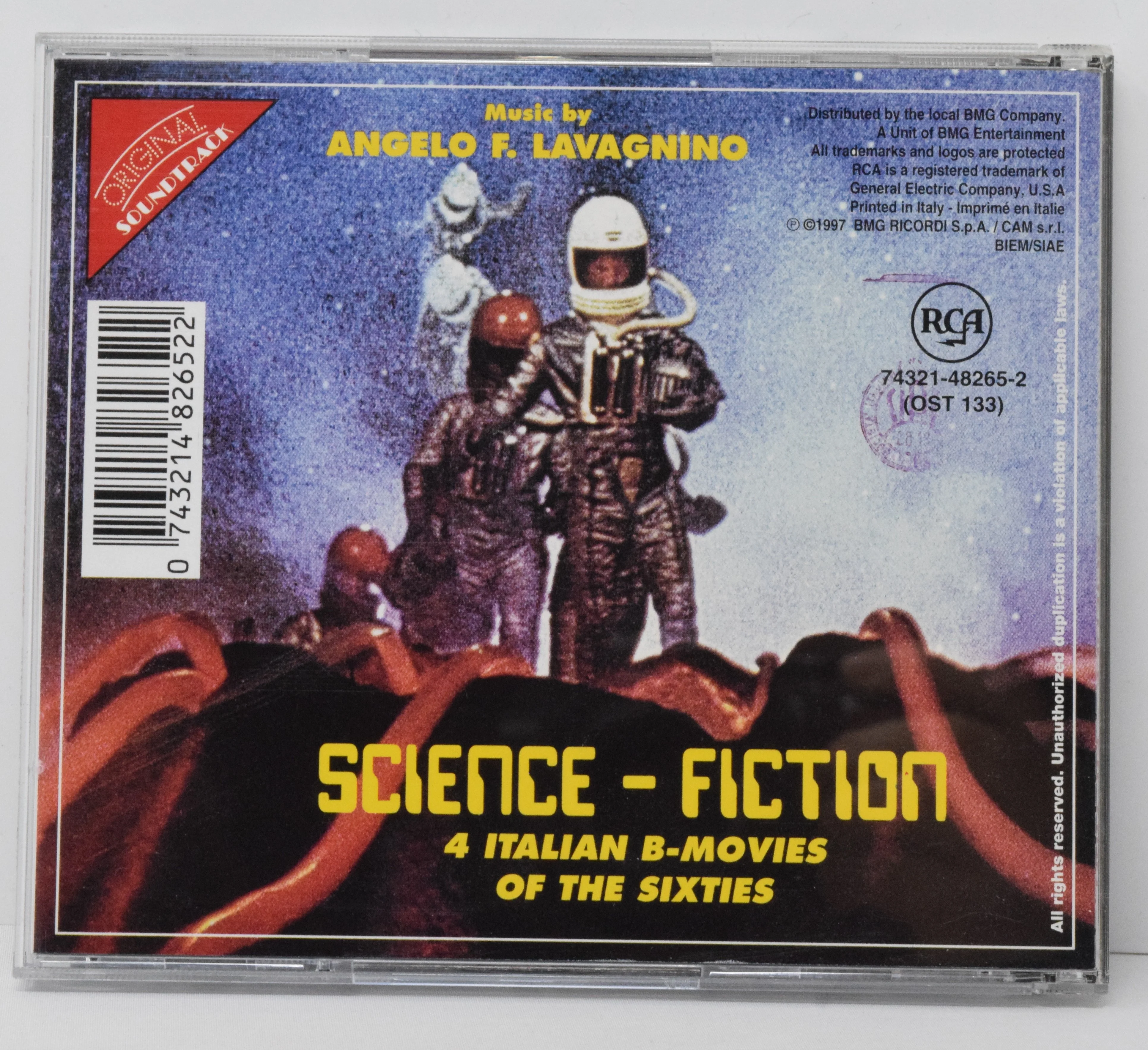 Science Fiction Soundtrack CD Angelo F Lavagnino Italian B Movies BMG - Image 2