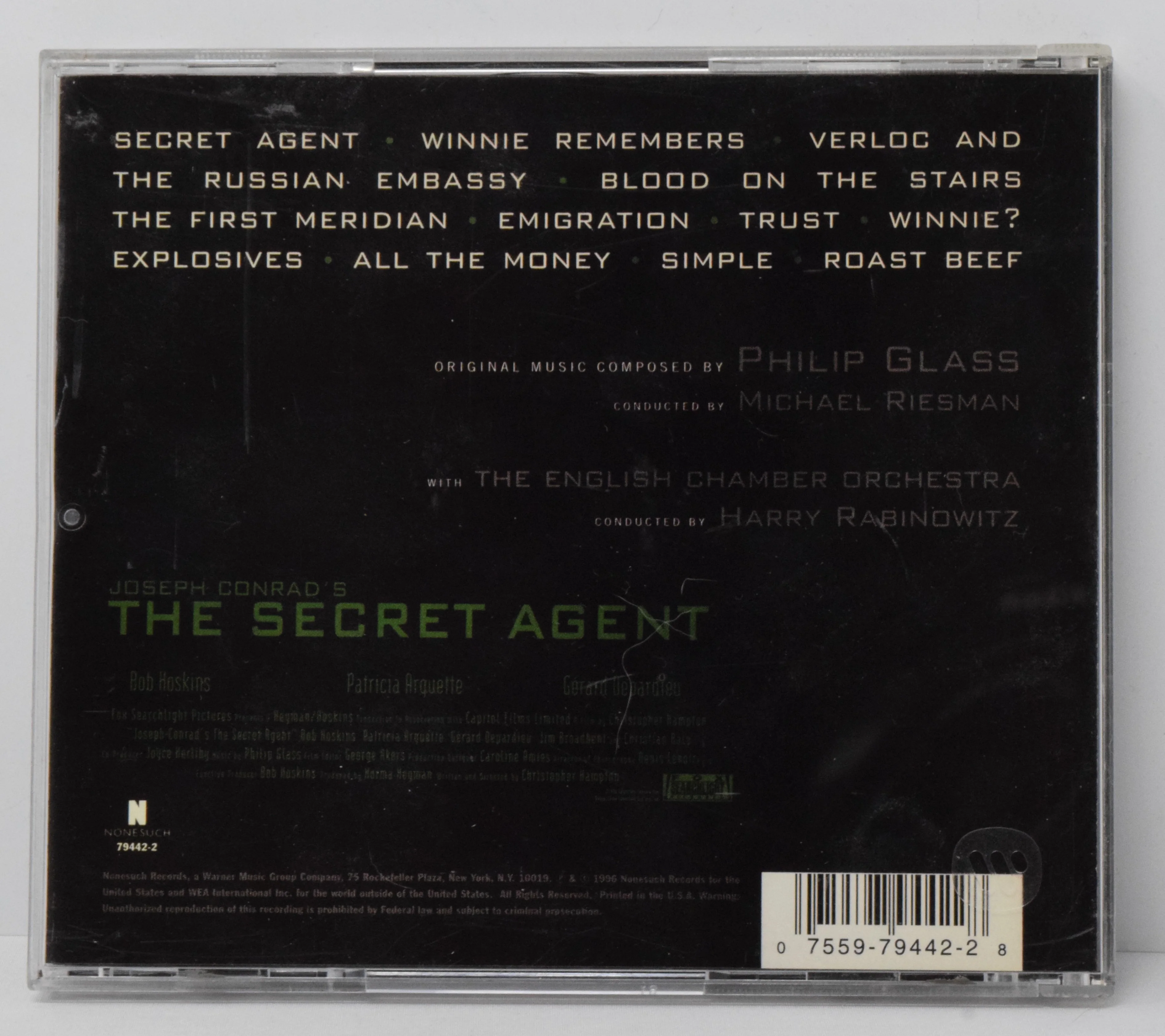Secret Agent Soundtrack CD Philip Glass None Such - Image 2