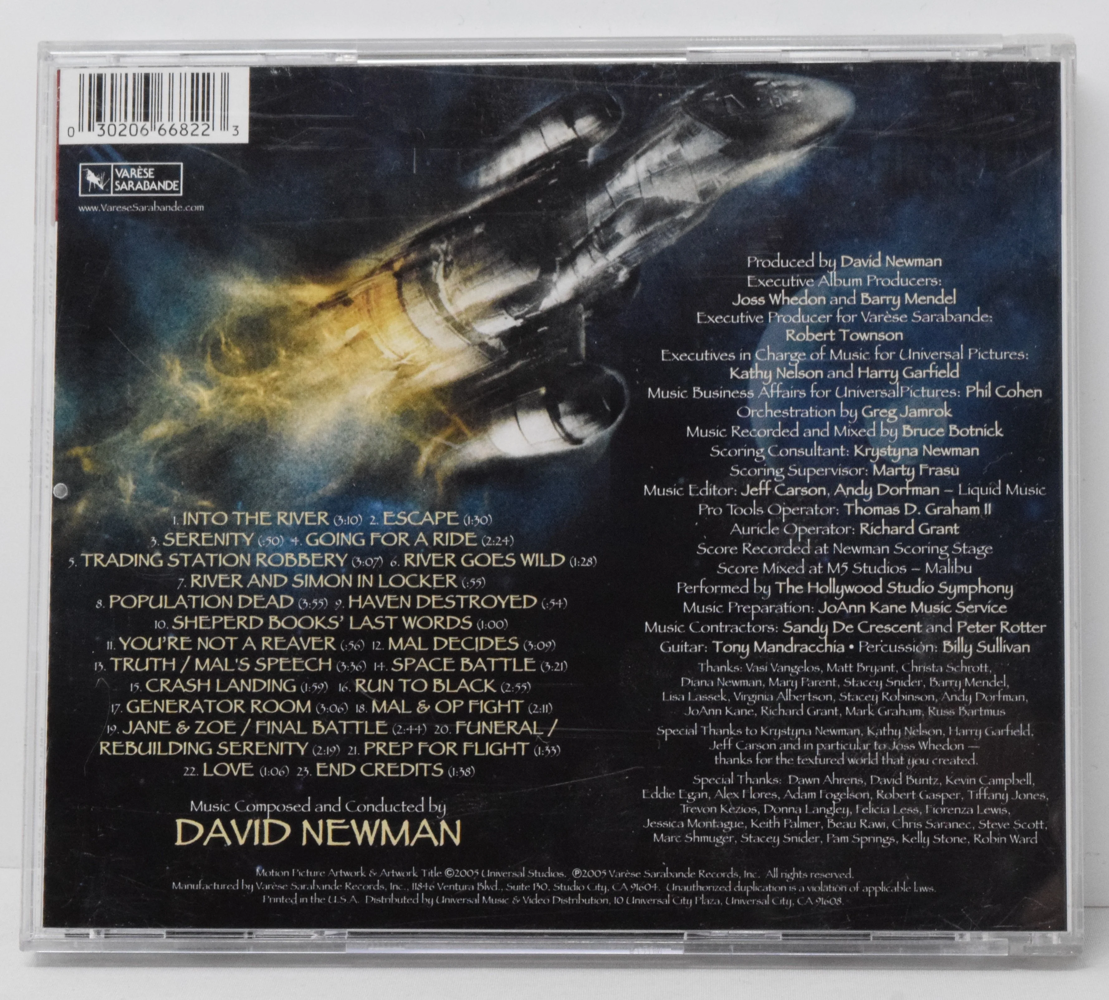 Serenity Soundtrack CD David Newman Varese - Image 2
