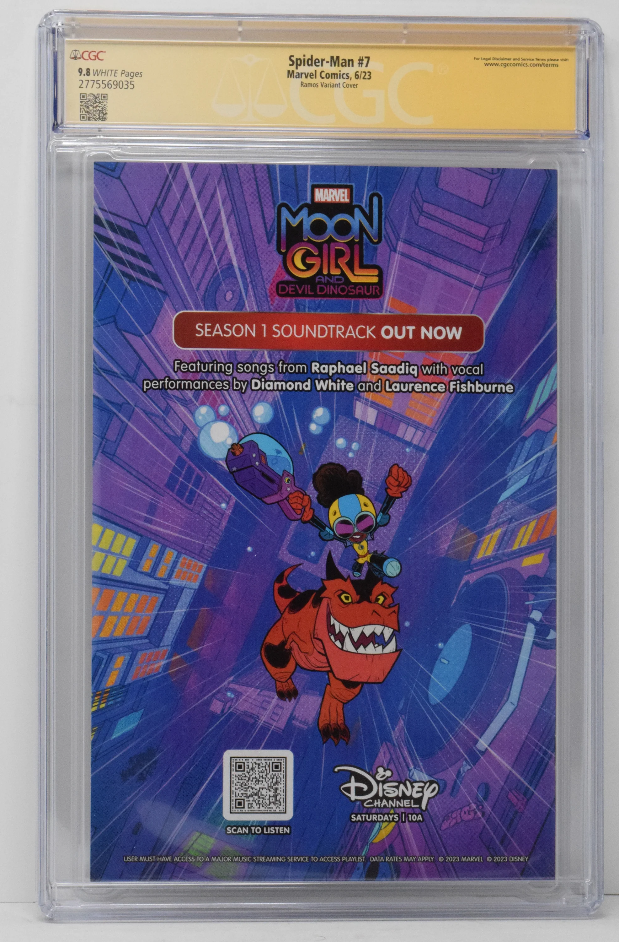 Spider-Man #7 D Marvel 2023 NM Humberto Ramos 1st Spider-Boy CGC SS 9.8 SIGNED Dan Slott - Image 2