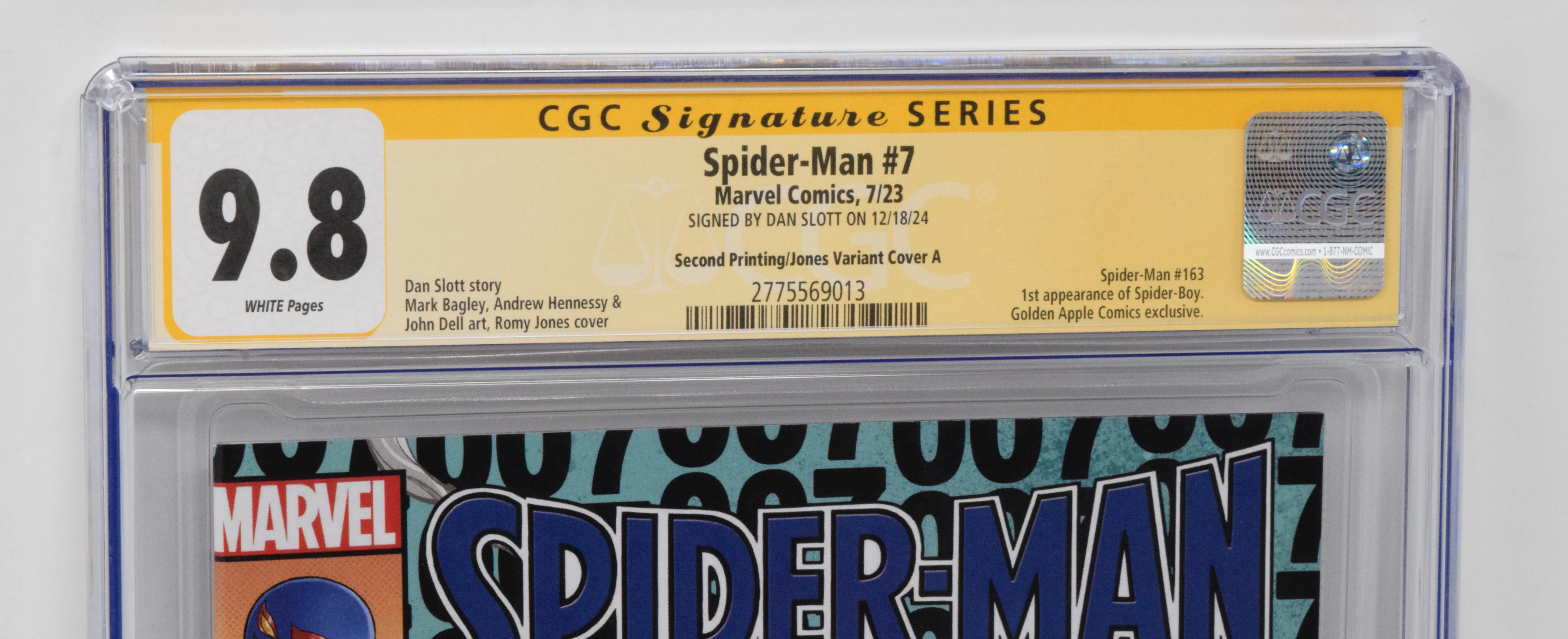 Spider-Man #7 Marvel 2023 Romy Jones Trade Spider-Boy CGC SS 9.8 SIGNED Dan Slott - Image 3