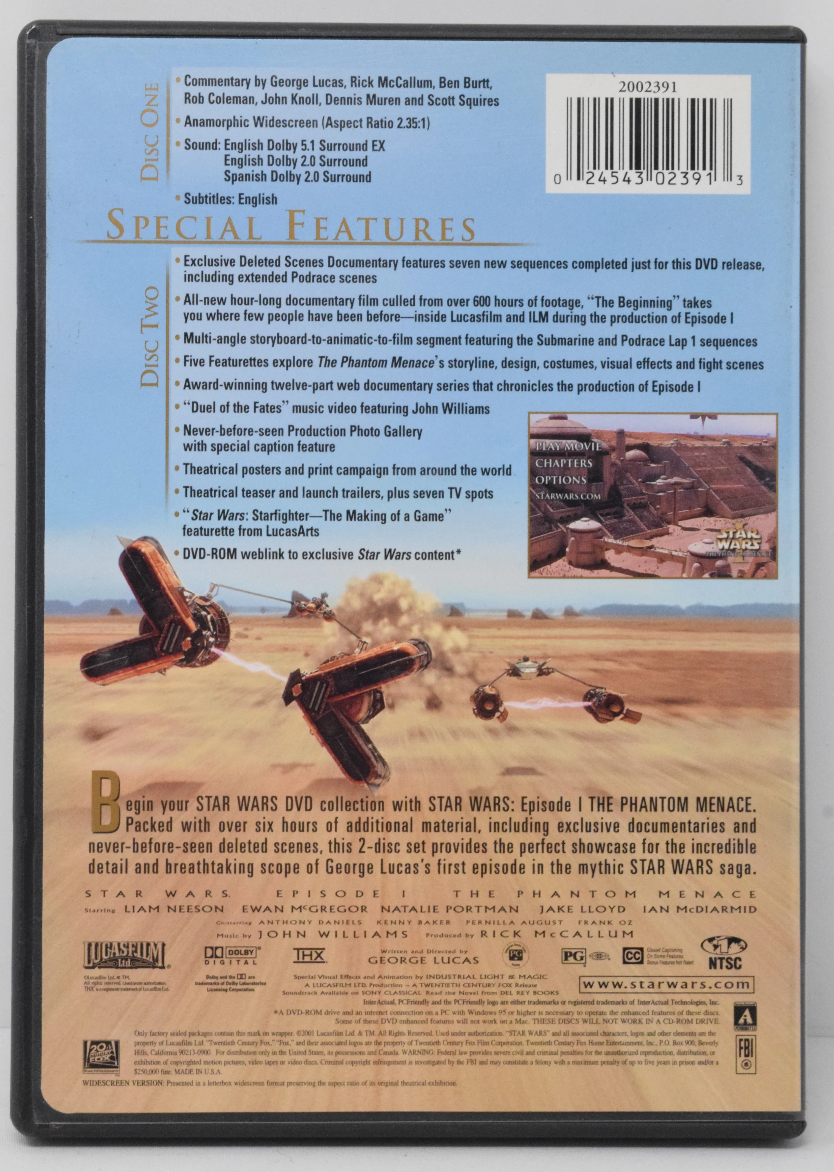 Star Wars The Phantom Menace DVD - Image 2