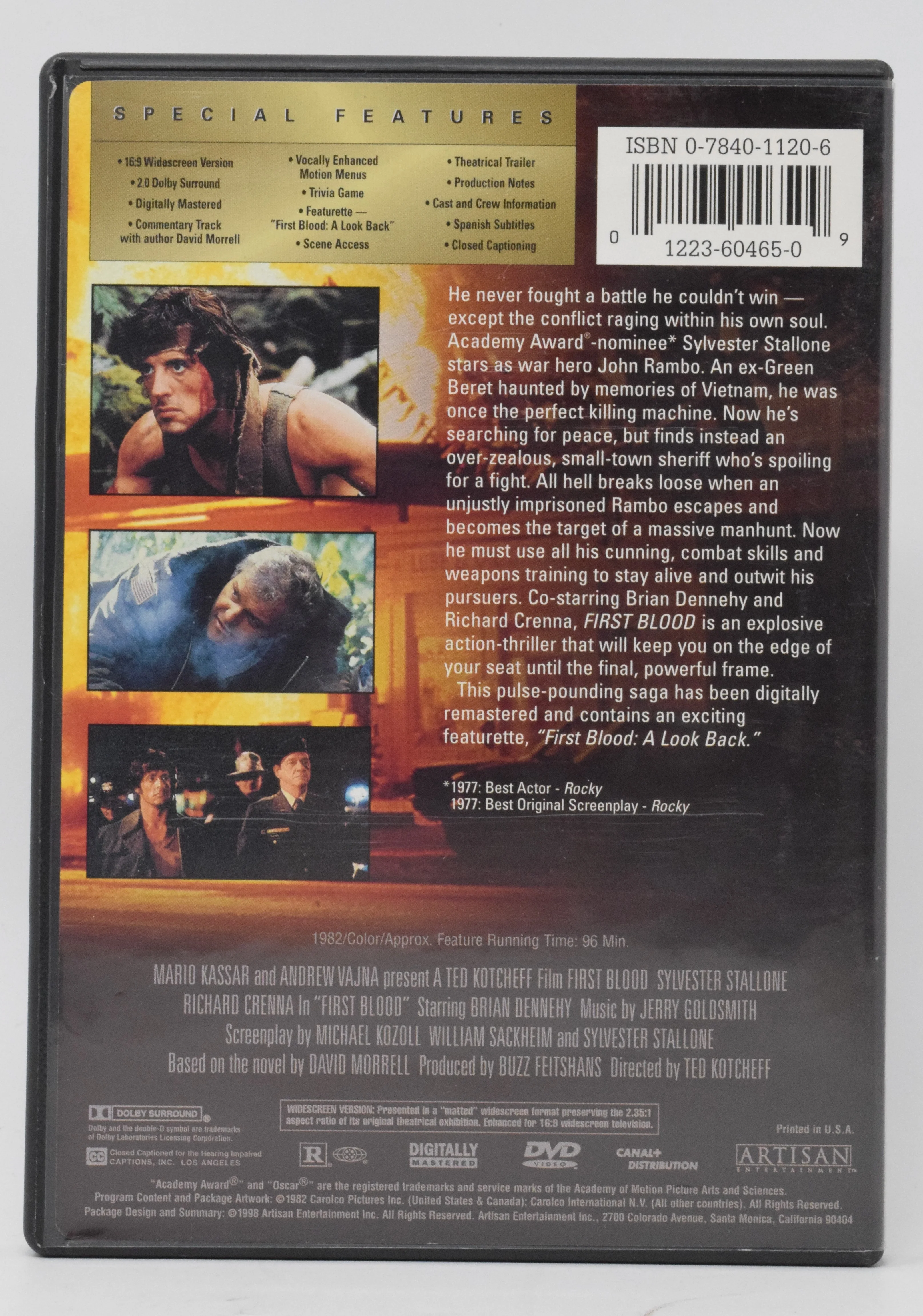 Sylvester Stallone First Blood DVD - Image 2