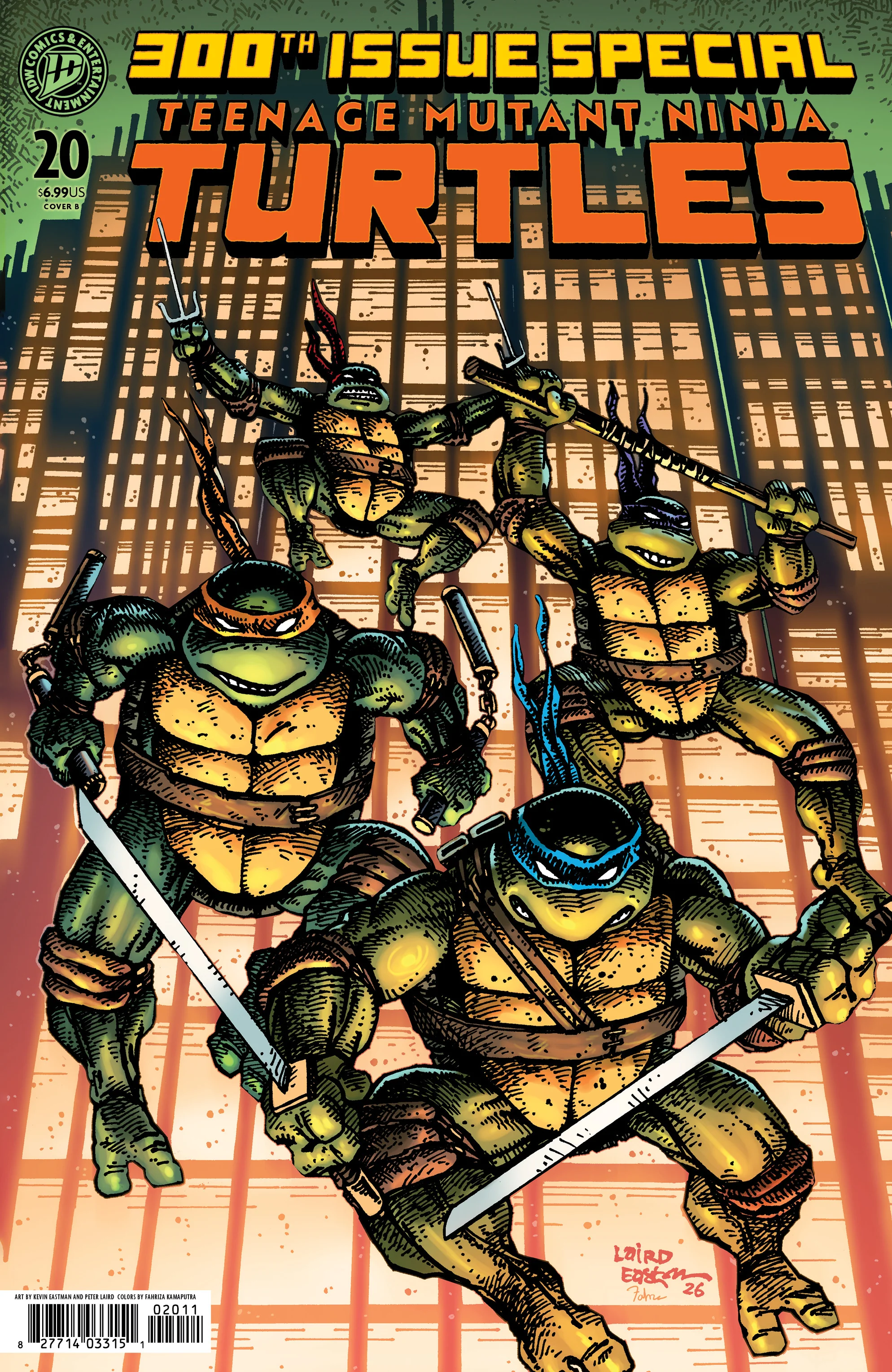 Teenage Mutant Ninja Turtles #20 300Th Issue Special A1 Cover Set Of 11 1:25 1:50 1:100 (07/22/2026) Idw - Image 3